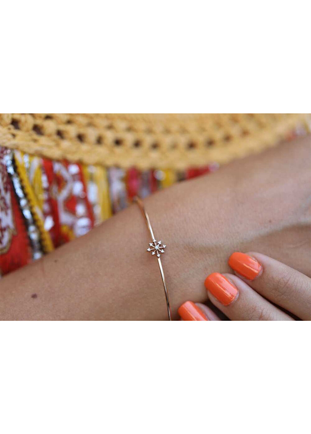 Reis Kuyumculuk Pusula 14 Ayar Rose Gold Kadın Tel Bilezik - 3