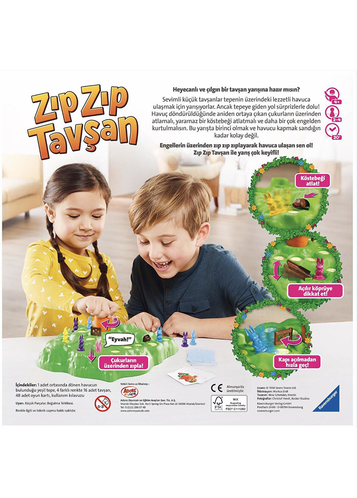 Ravensburger 209767 Zıp Zıp Tavşan Kutu Oyunu - 3