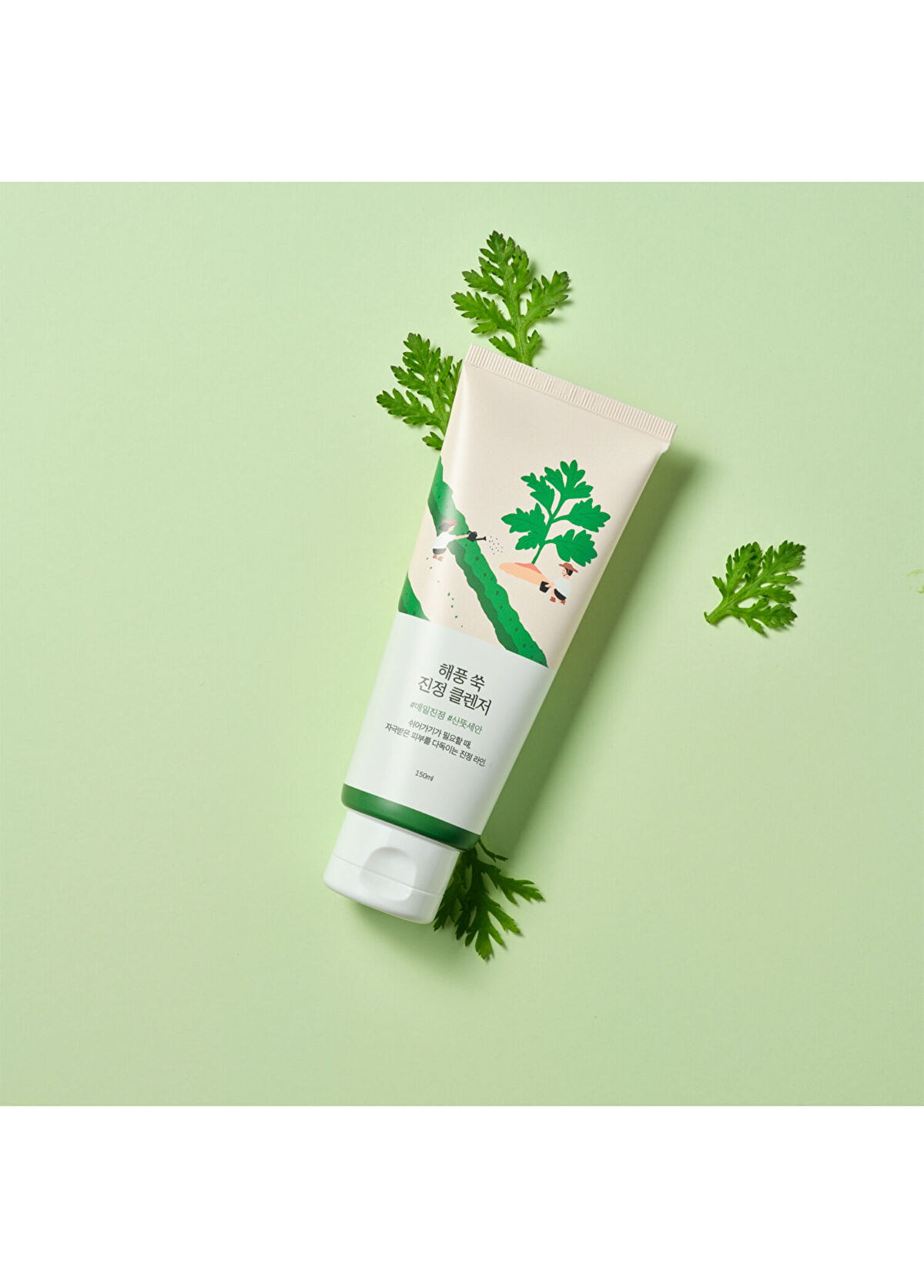 Round Lab Mugwort Calming Cleanser Skin pH Compatible Mugwort Extract Cleanser 150ml - 3