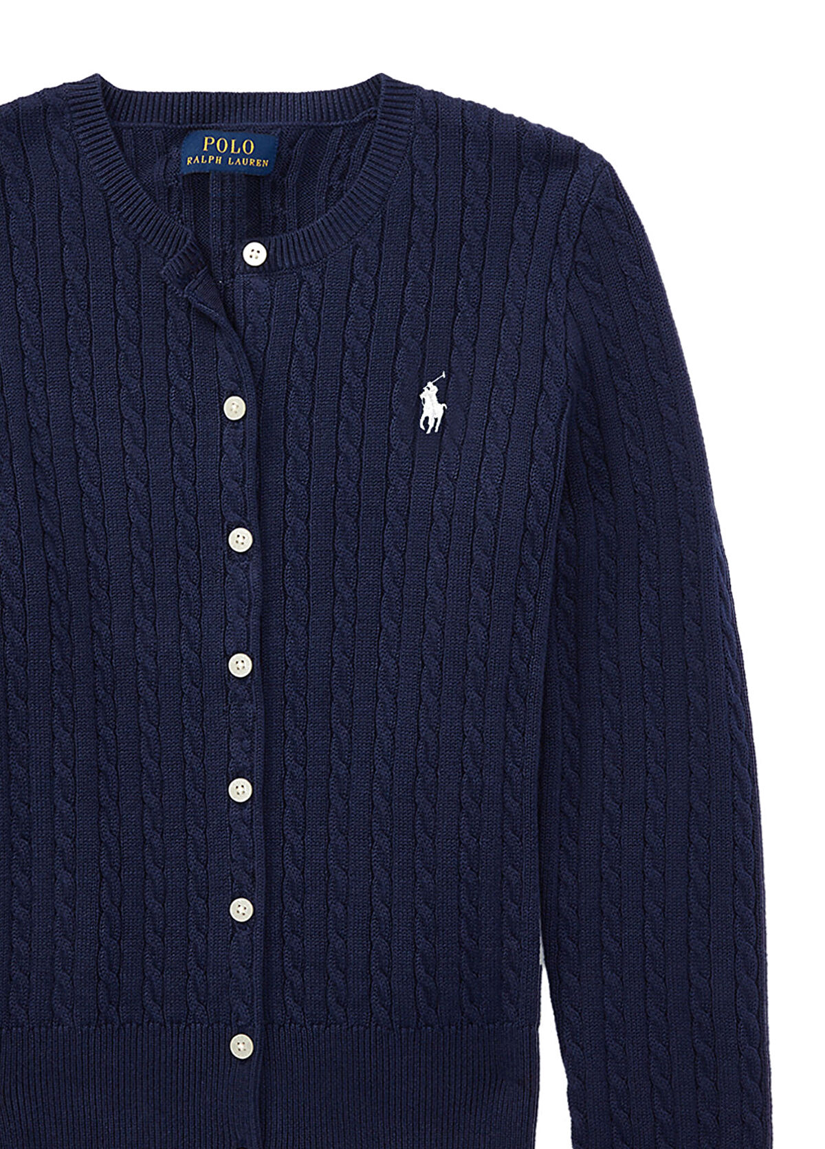 Polo Ralph Lauren Lacivert Logo Detaylı Kız Çocuk Hırka - 3