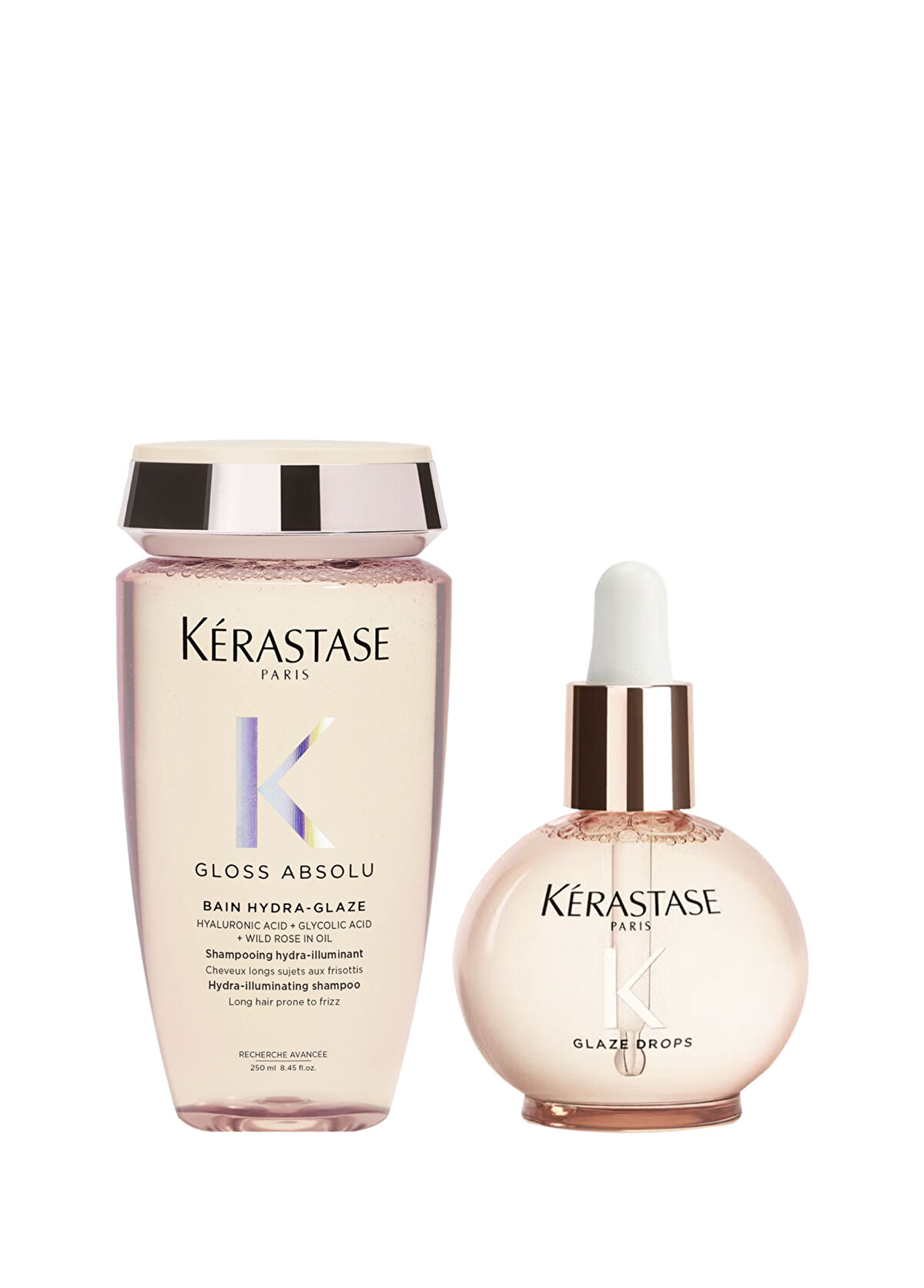 Kerastase Gloss Absolu Anti-Frizz Shine Shampoo 250 ml + Hair Care Oil 45 ml Set of 2 - 1
