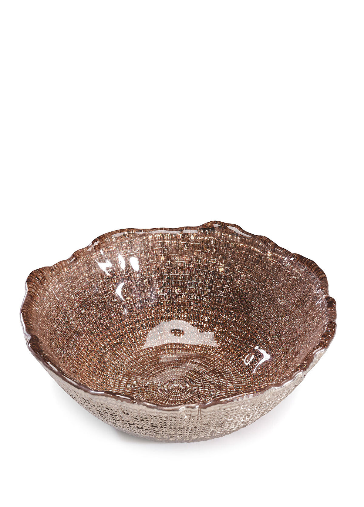 I.V.V Diamente Chestnut Glass Salad Bowl 20 cm - 1