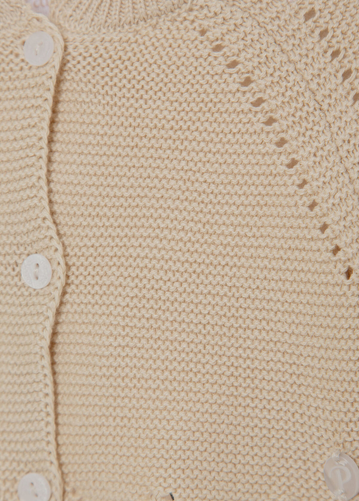 Patachou Kahve Pamuklu Düğmeli Kız Bebek Triko Hırka - 3