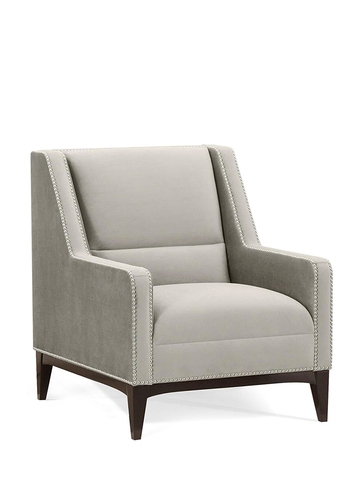 Jonathan Charles Square Back Grey Armchair - 1