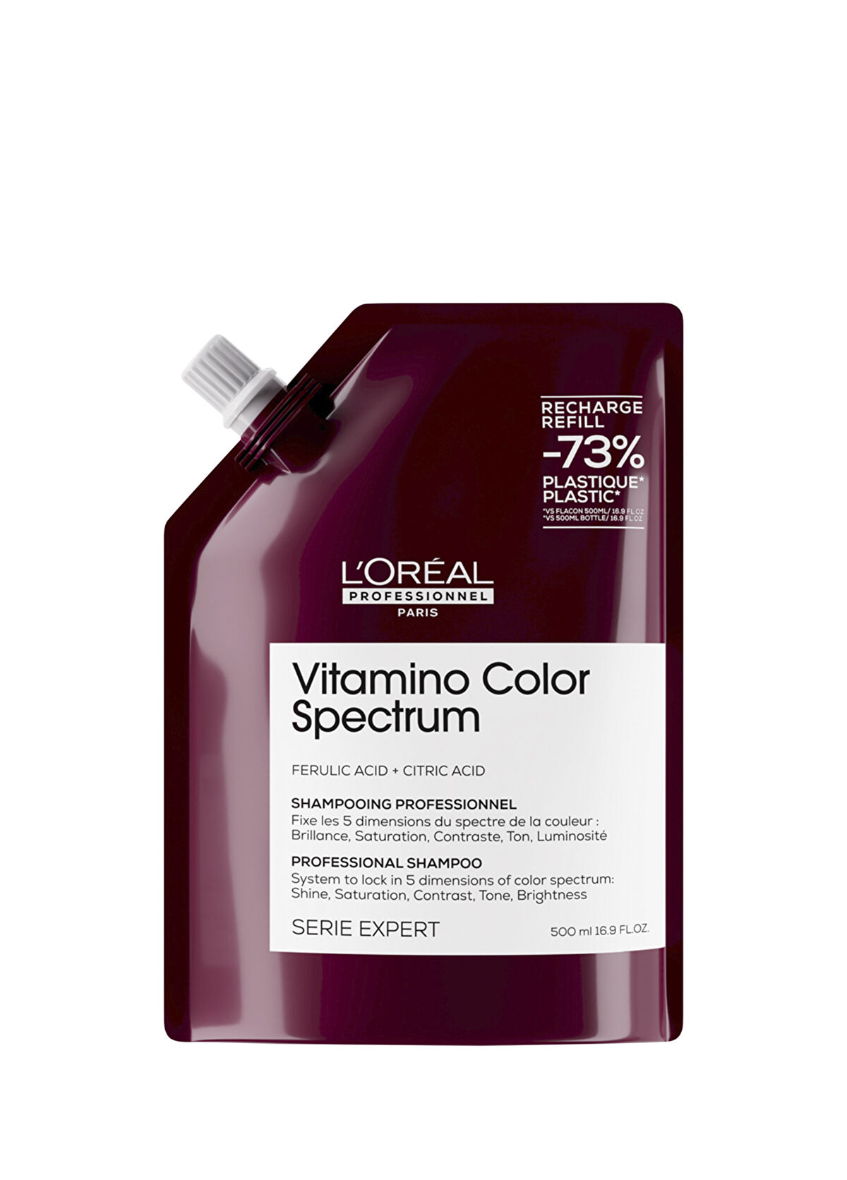 Loreal Professionnel Paris Serie Expert Vitamino Color Spectrum Anti-Fade Shampoo for Coloured Hair Refill 500 ml - 1