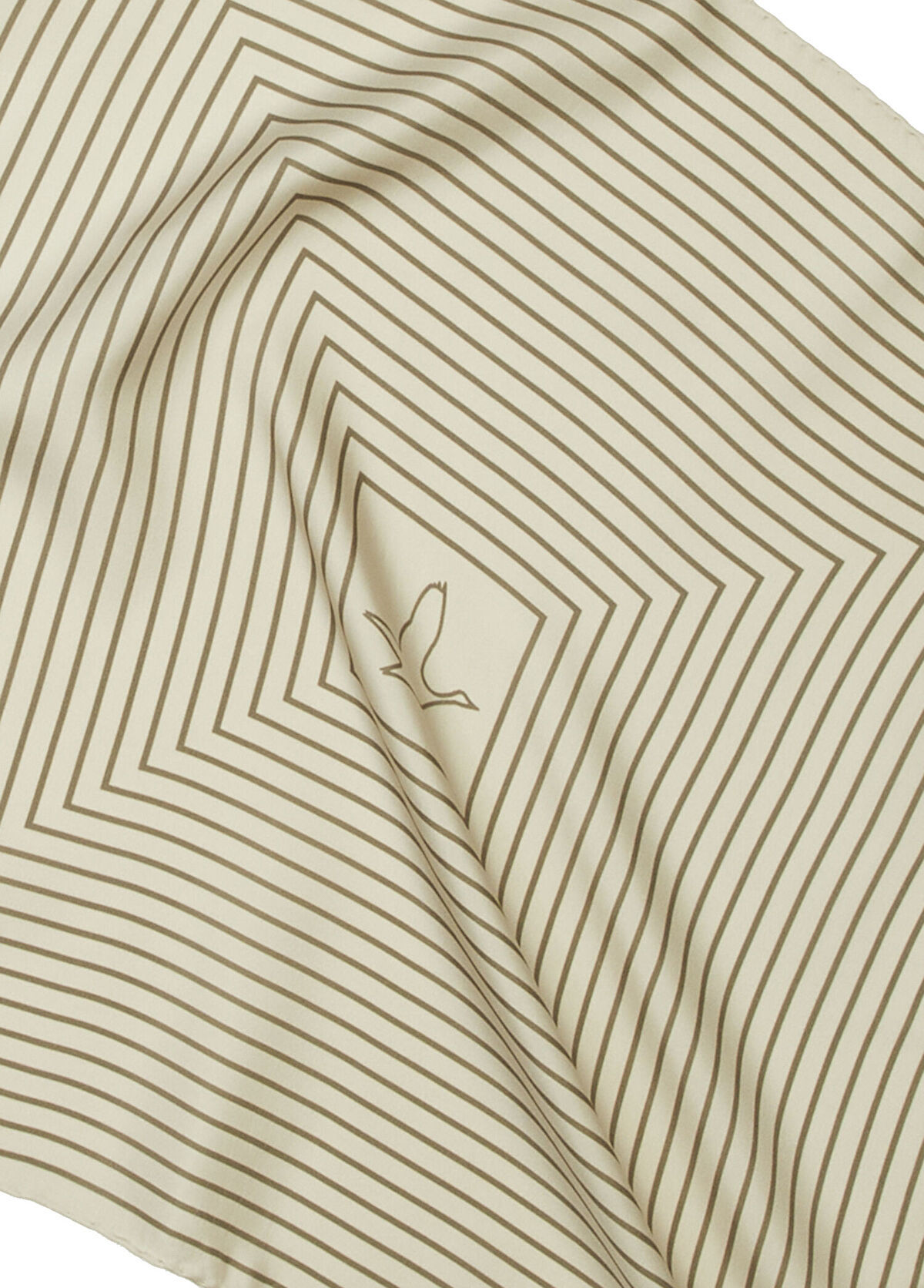 Beymen Club Bej Çizgili İpek Eşarp - 3