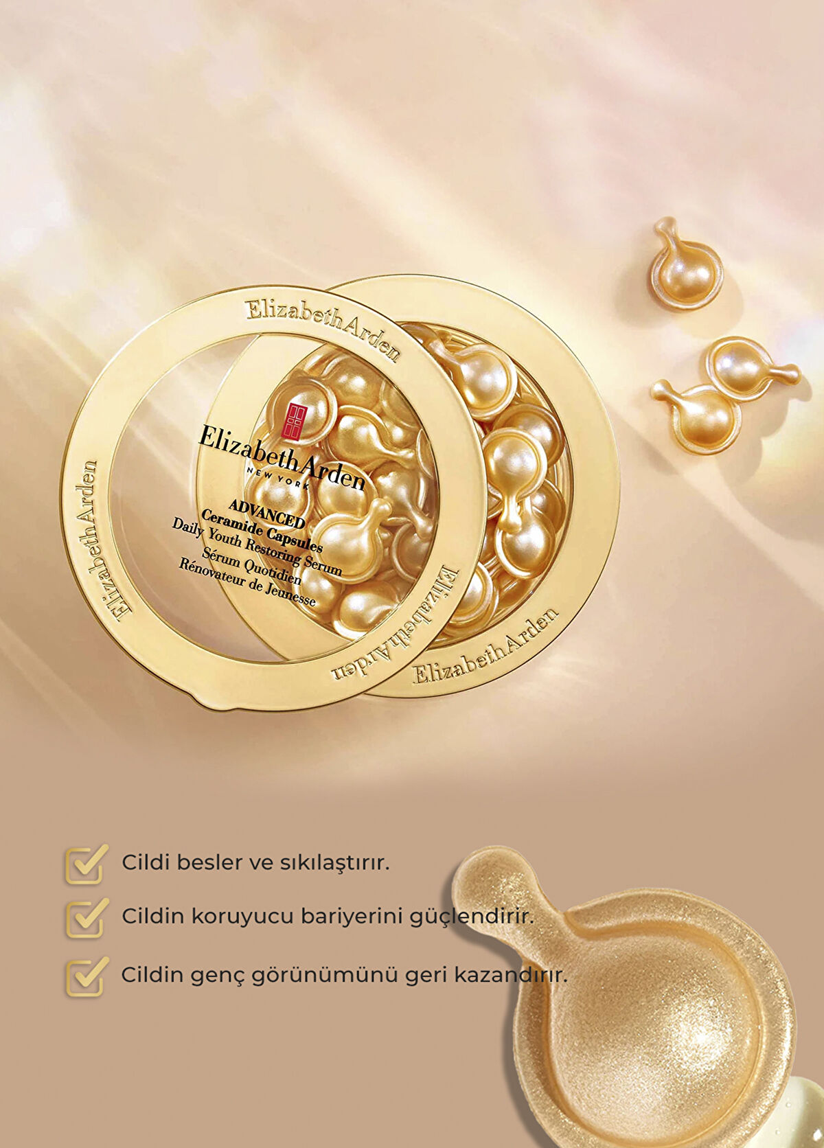 Elizabeth Arden Advanced Ceramide Capsules Daily Youth Restoring 60 Kapsül Yaşlanma Karşıtı Cilt Serumu - 3