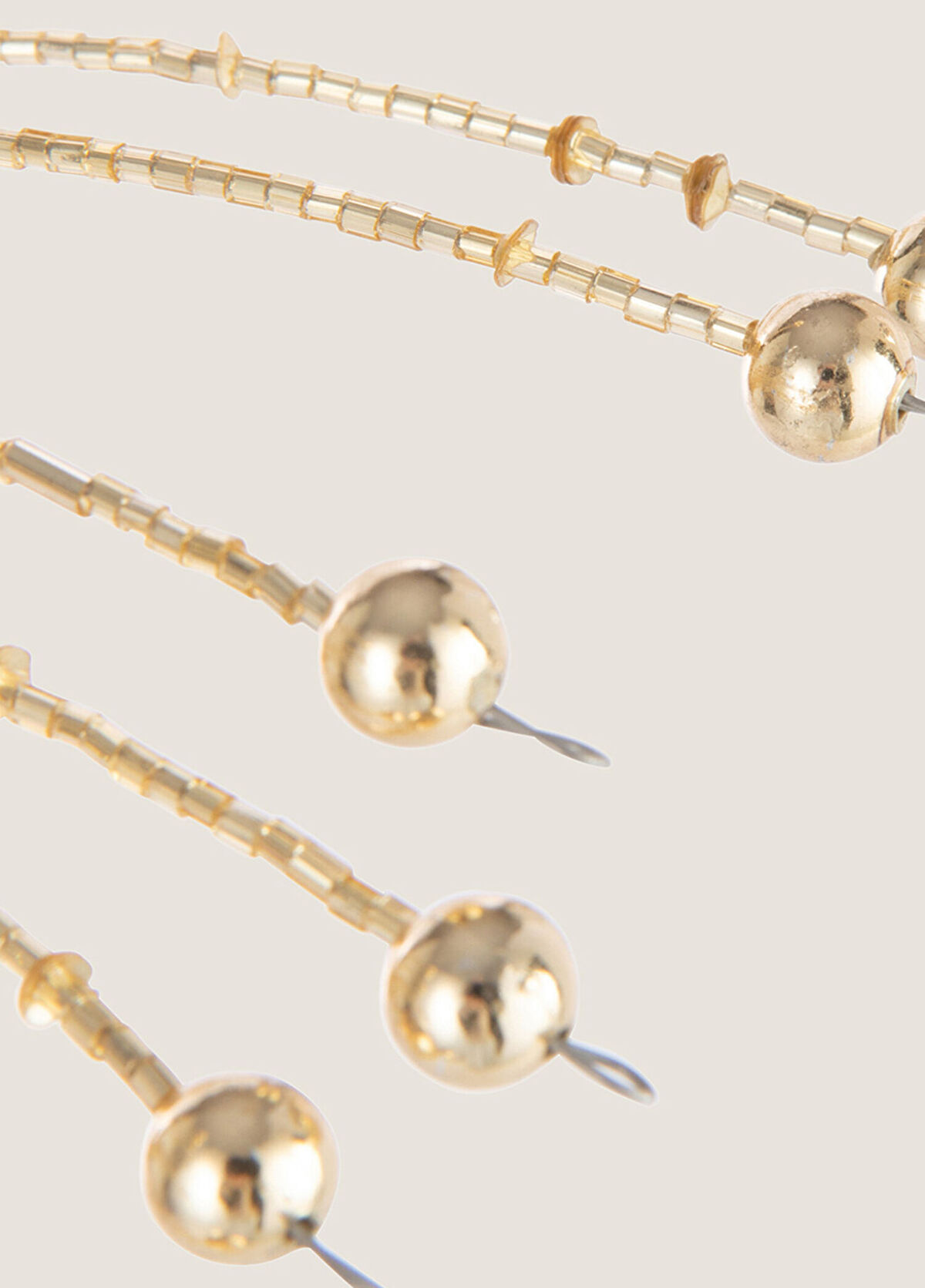 Chakra Vewa Gold Color Beaded Branch Decorative Accessory - 3