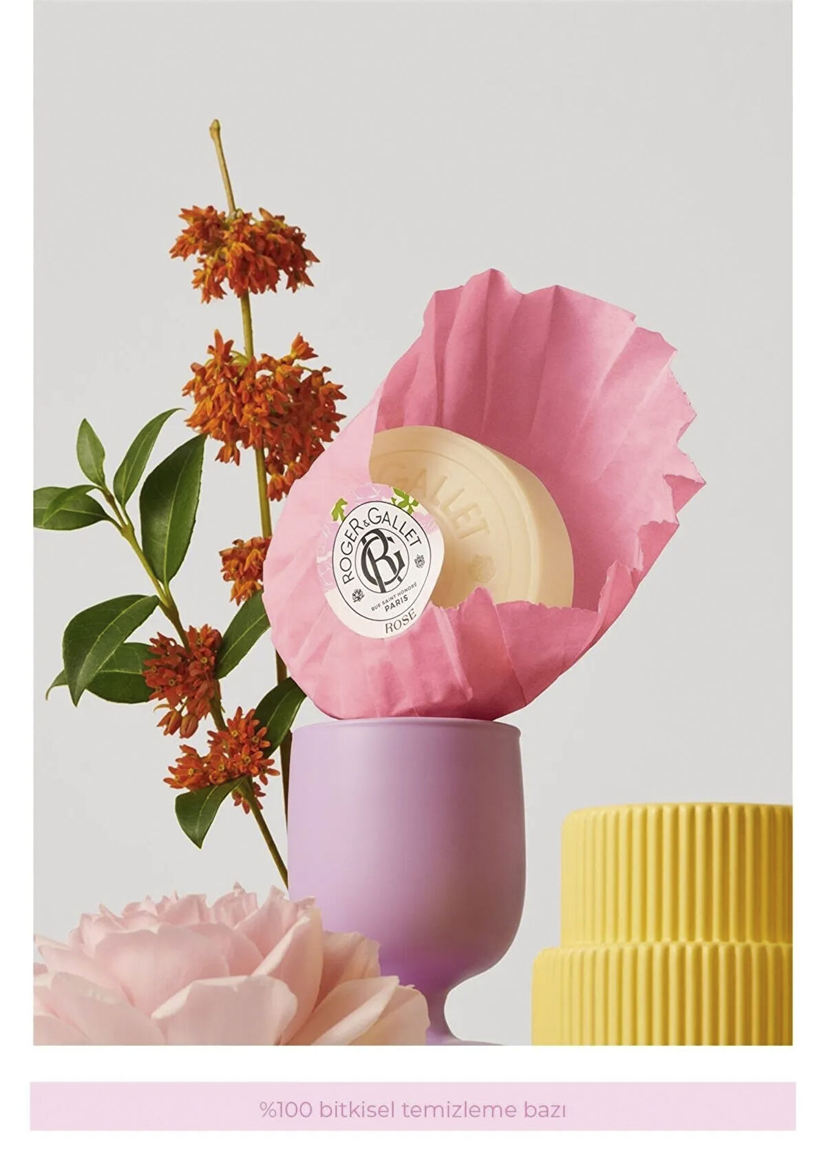Roger&Gallet Rose Bitkisel Gül Özü Kalıcı Doğal Koku Katı Sabun 100 gr - 3
