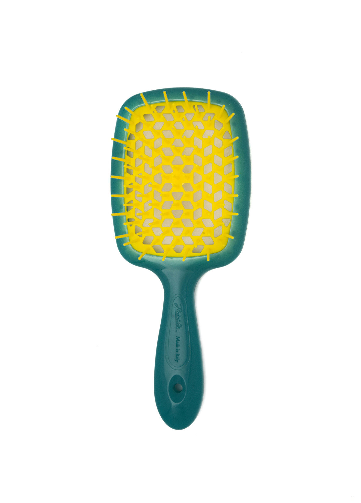 Janeke Superbrush Yeşil Sarı Saç Fırçası - 1