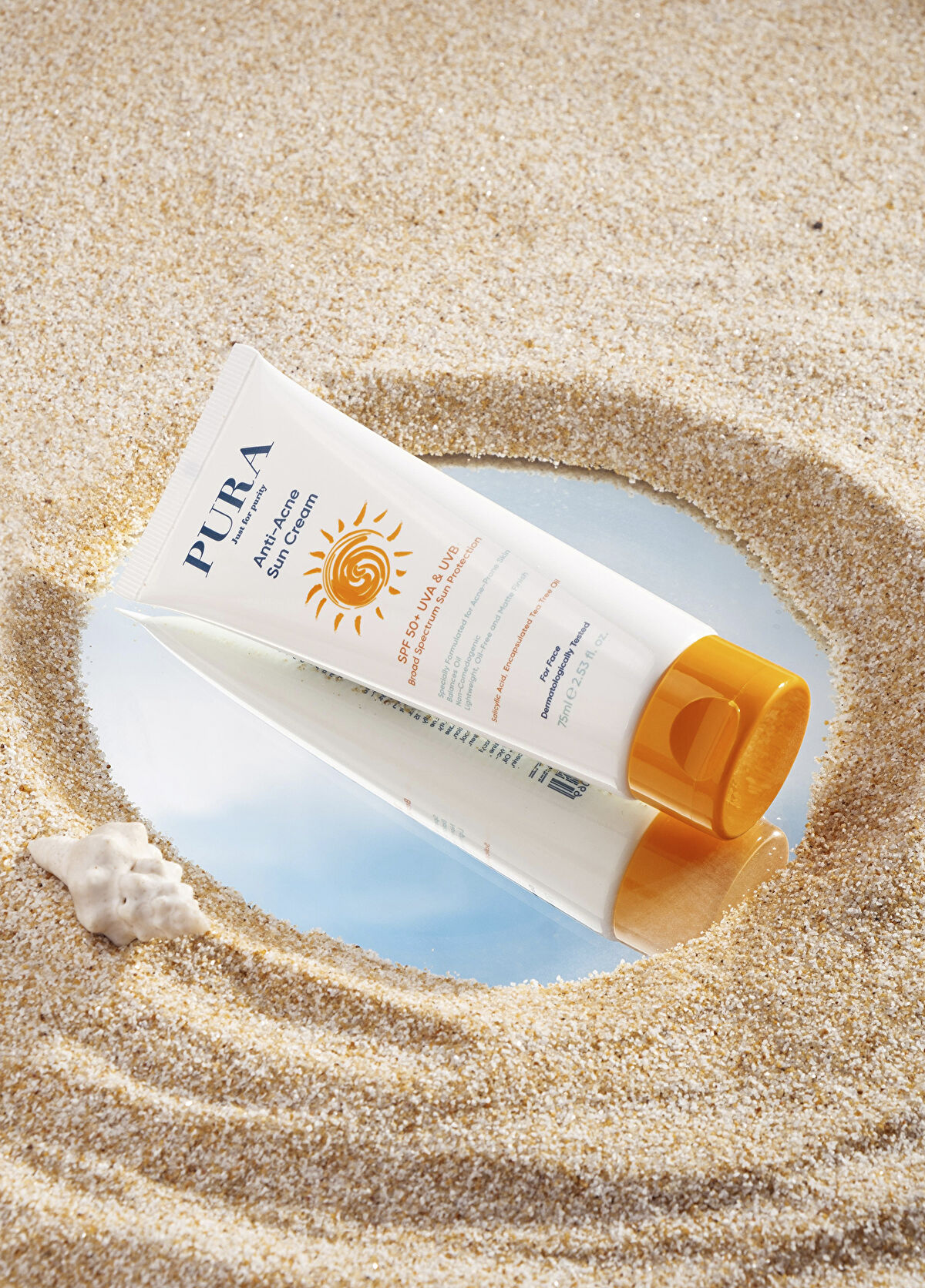 PURA Just for purity Geniş Spektrumlu Akne Karşıtı SPF50+ Koruyucu Güneş Kremi 75 ml - 3