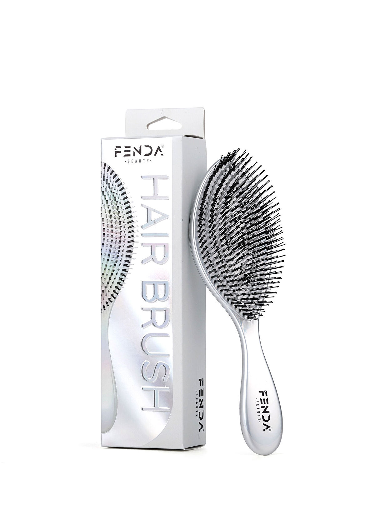 FENDA Professional Platinum White 4-Pin Spiral White Hair Brush - 1