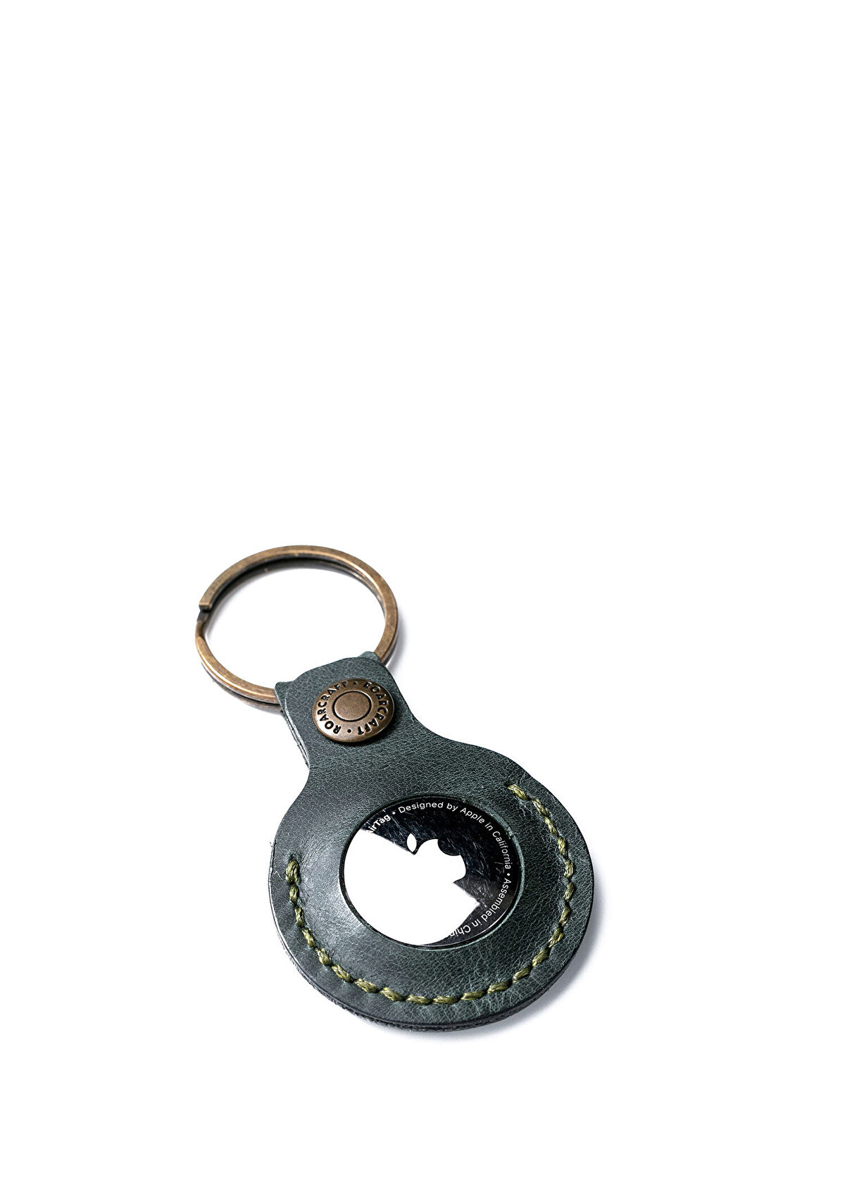 Roarcraft Zümrüt Yeşil Deri AirTag Kılıfı - 1