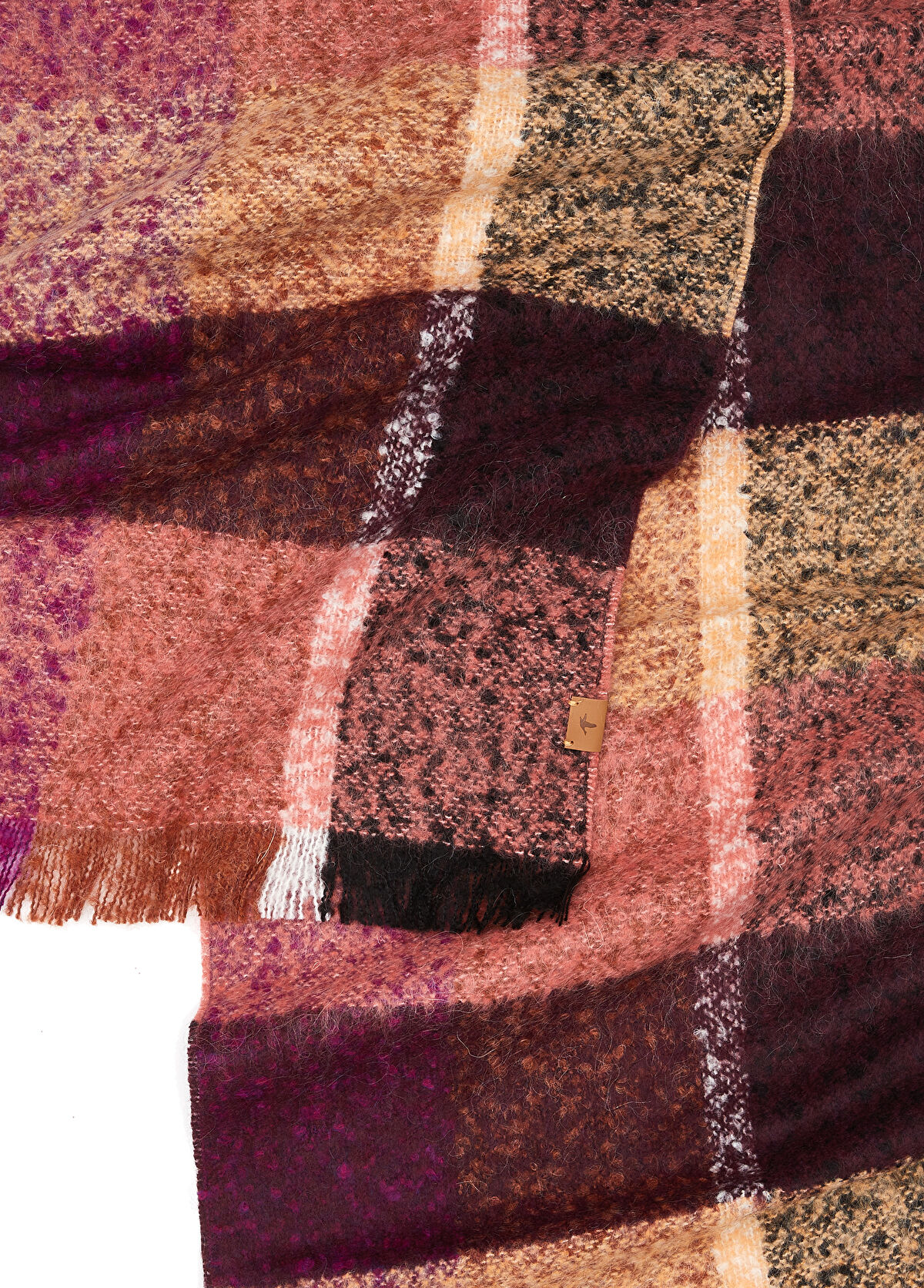 Beymen Club Çok Renkli Kare Desenli Kadın Atkı - 3