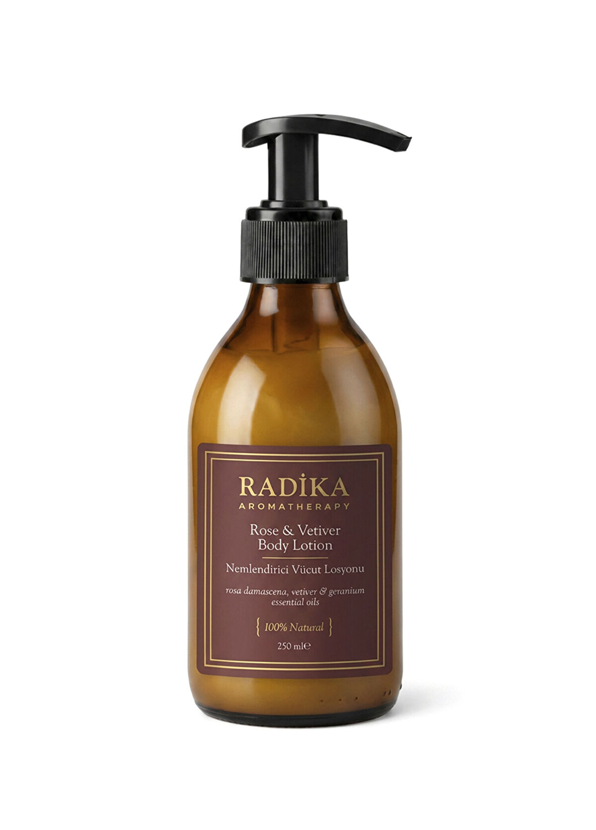 Radika Aromatherapy Rose & Vetiver Moisturizing Hand and Body Lotion 250 ml - 1