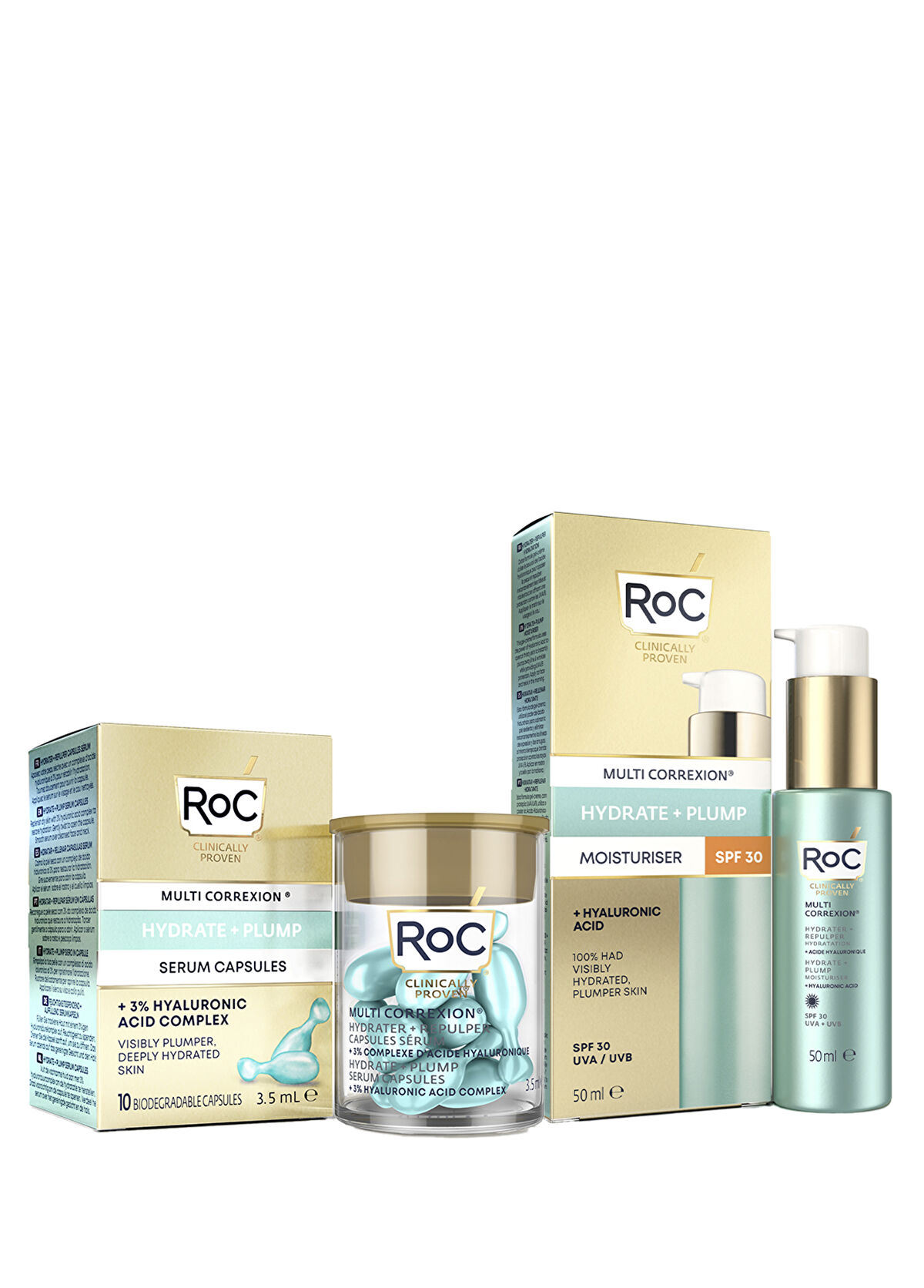 Roc Nemlendirici Krem ve 10'lu Kapsül Serum Cilt Bakım Seti - 1