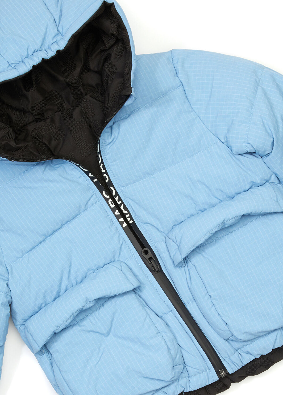 Marc Jacobs Mavi Siyah Kapüşonlu Erkek Çocuk Mont - 3