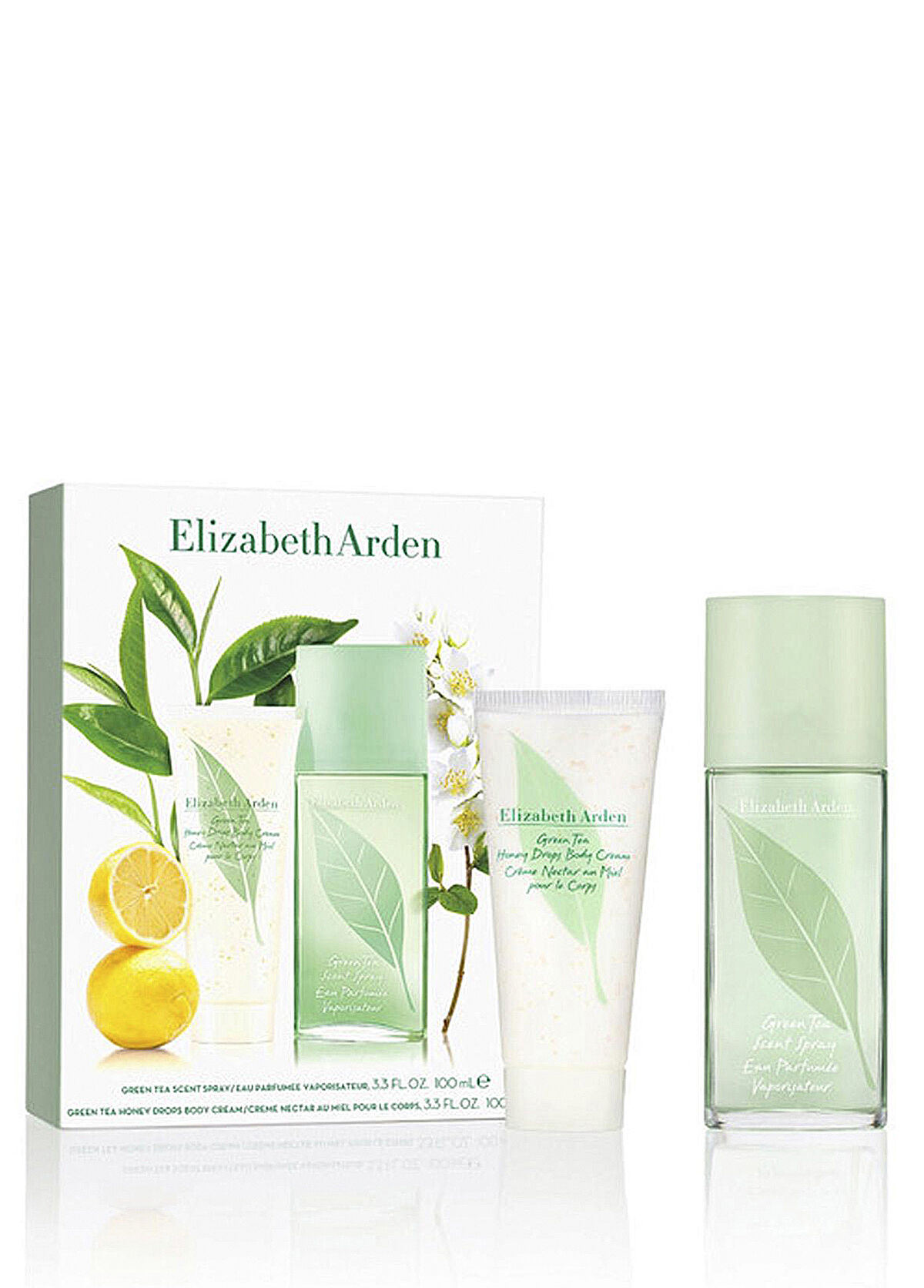 Elizabeth Arden Green Tea Scent Spray 100 ml + Body Cream 100 ml Women's Perfume Set - 1