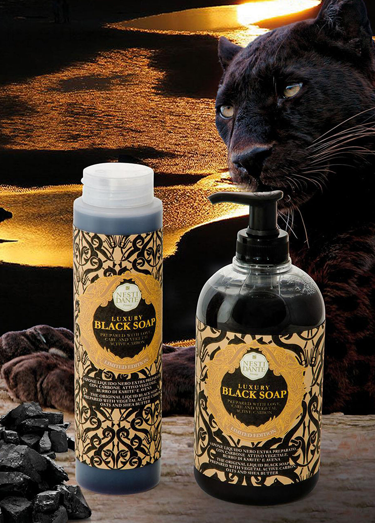 Nesti Dante Luxury Black Aktif Karbon Vegan Gözenek Arındırıcı Nemlendirici Sıvı Sabun 500 ml - 3