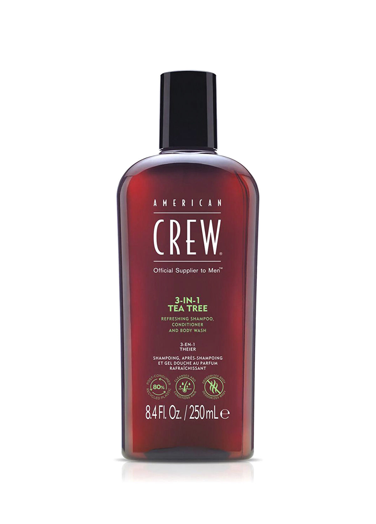 American Crew 3in1 Tea Tree Erkekler İçin Saç Kremi ve Vücut Şampuanı 250 ml - 1