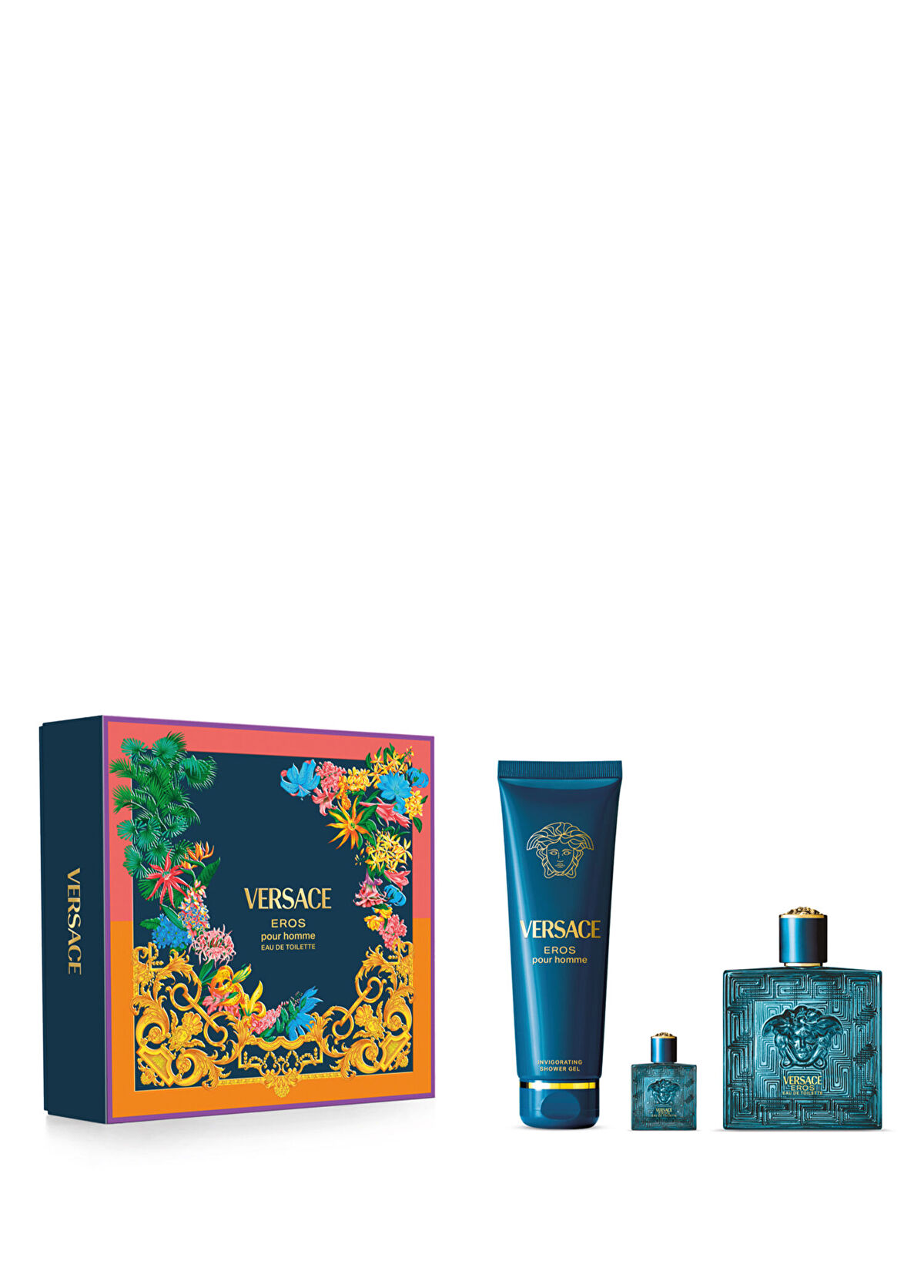 Versace Eros EDT 100 ml Perfume + Shower Gel 150 ml Men's Perfume Set - 1