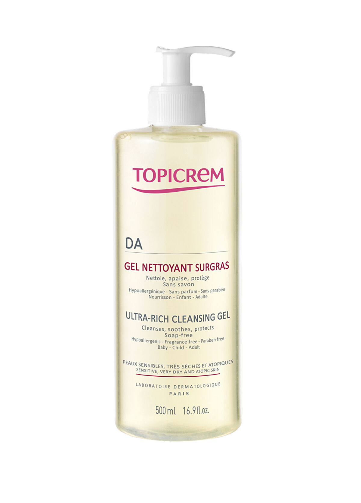 Topicrem AD Ultra Rich Cleansing Hassas ve Atopik Ciltler İçin Yüz Yıkama Jeli 500 ml - 1