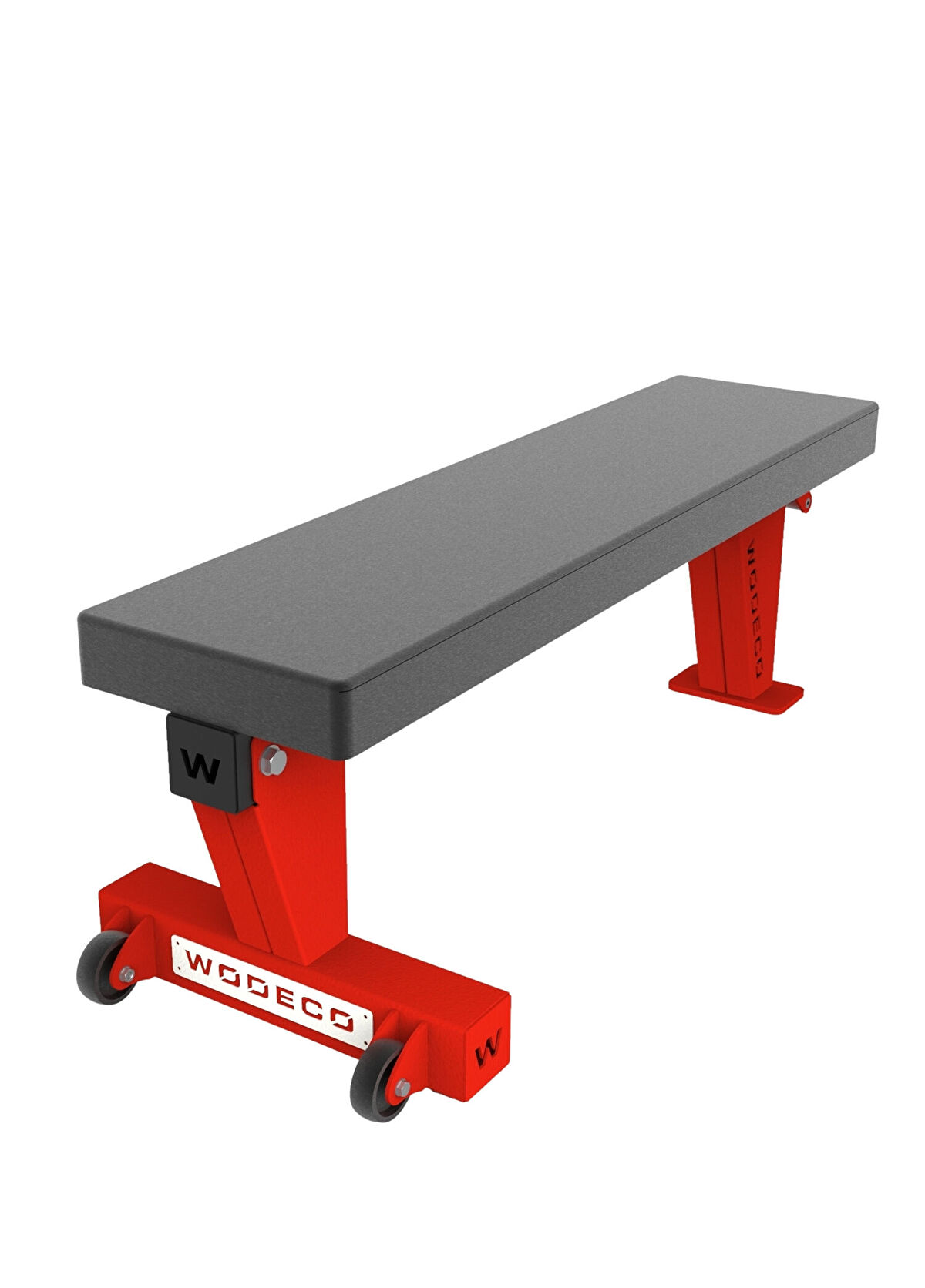 Resim Star Mat Kırmızı Düz Bench Sehpası 