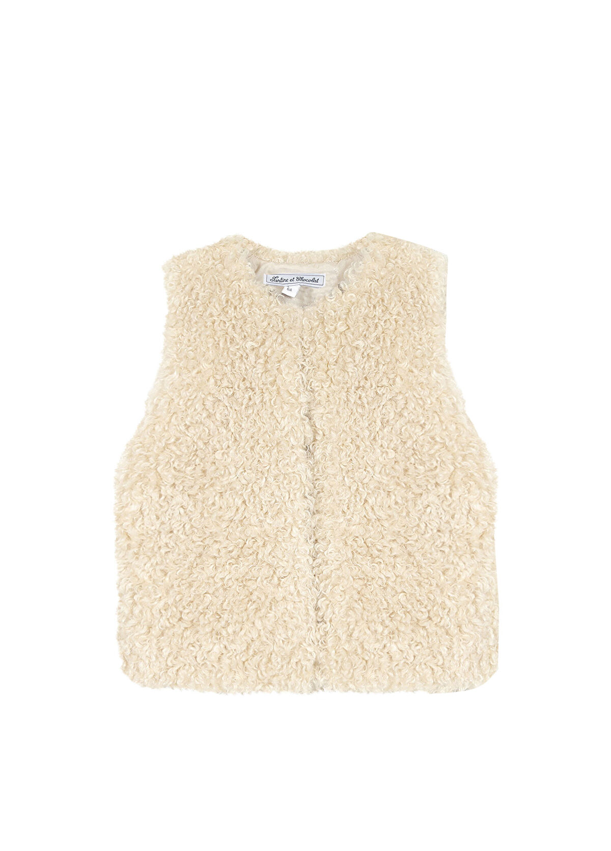 Tartine Et Chocolat Kum Beji Kürk Görünümlü Kız Çocuk Peluş Yelek - 1