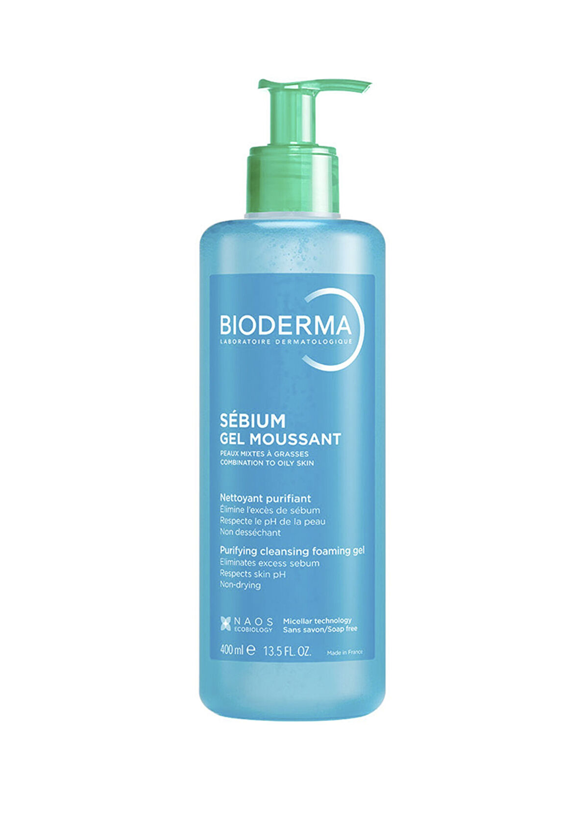 Bioderma Sebium Foaming Gel Karma Yağlı ve Akne Eğilimli Ciltler İçin Arındırıcı Yüz ve Vücut Temizleme Jeli 400 ml - 1