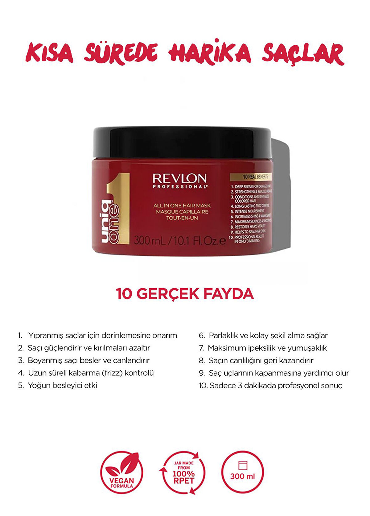 Revlon UniqOne Nourishing Repair Hair Mask 300 ml - 3