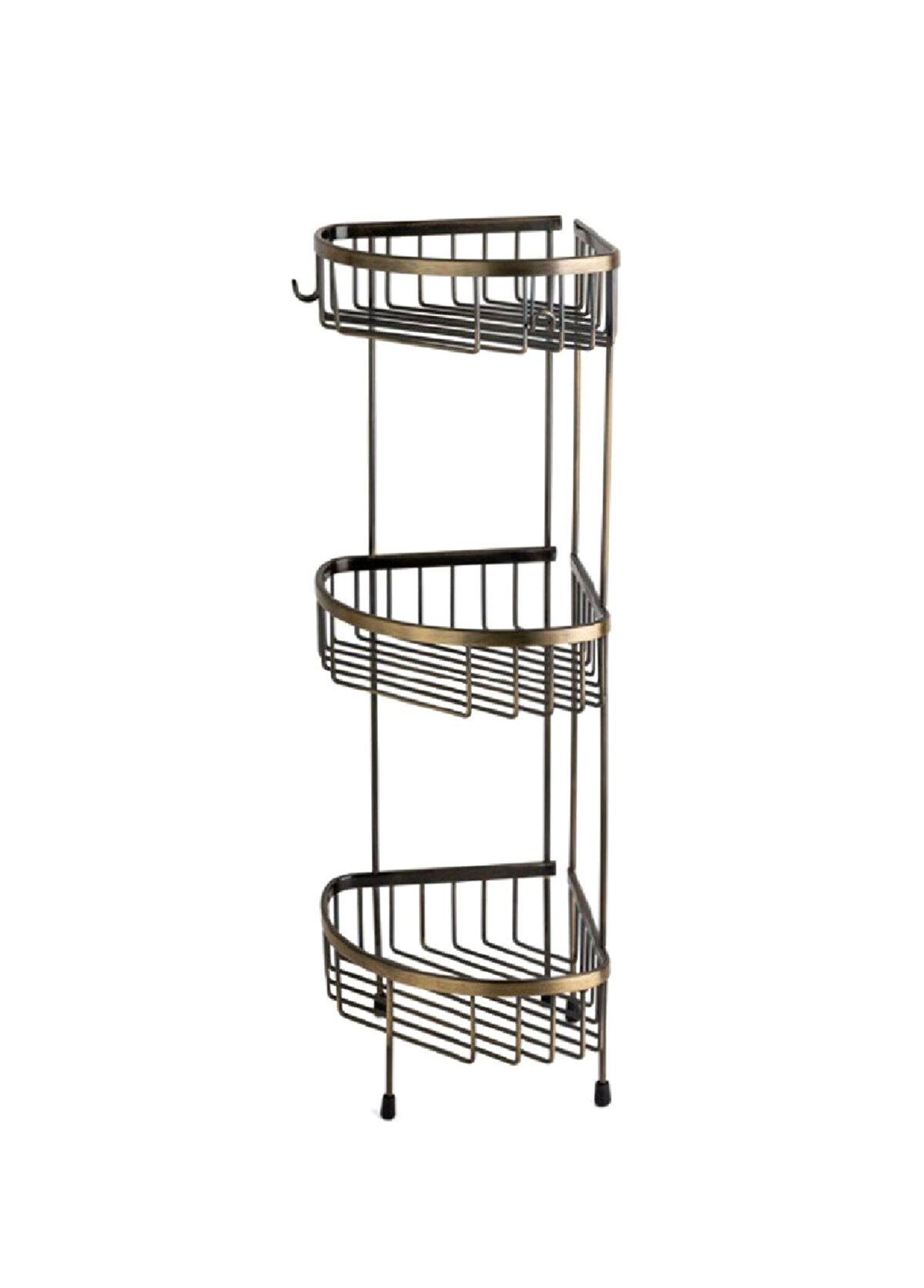 System Bathroom Accessories Antik Köşe 3'lü Ayaklı Duş Rafı  - 1