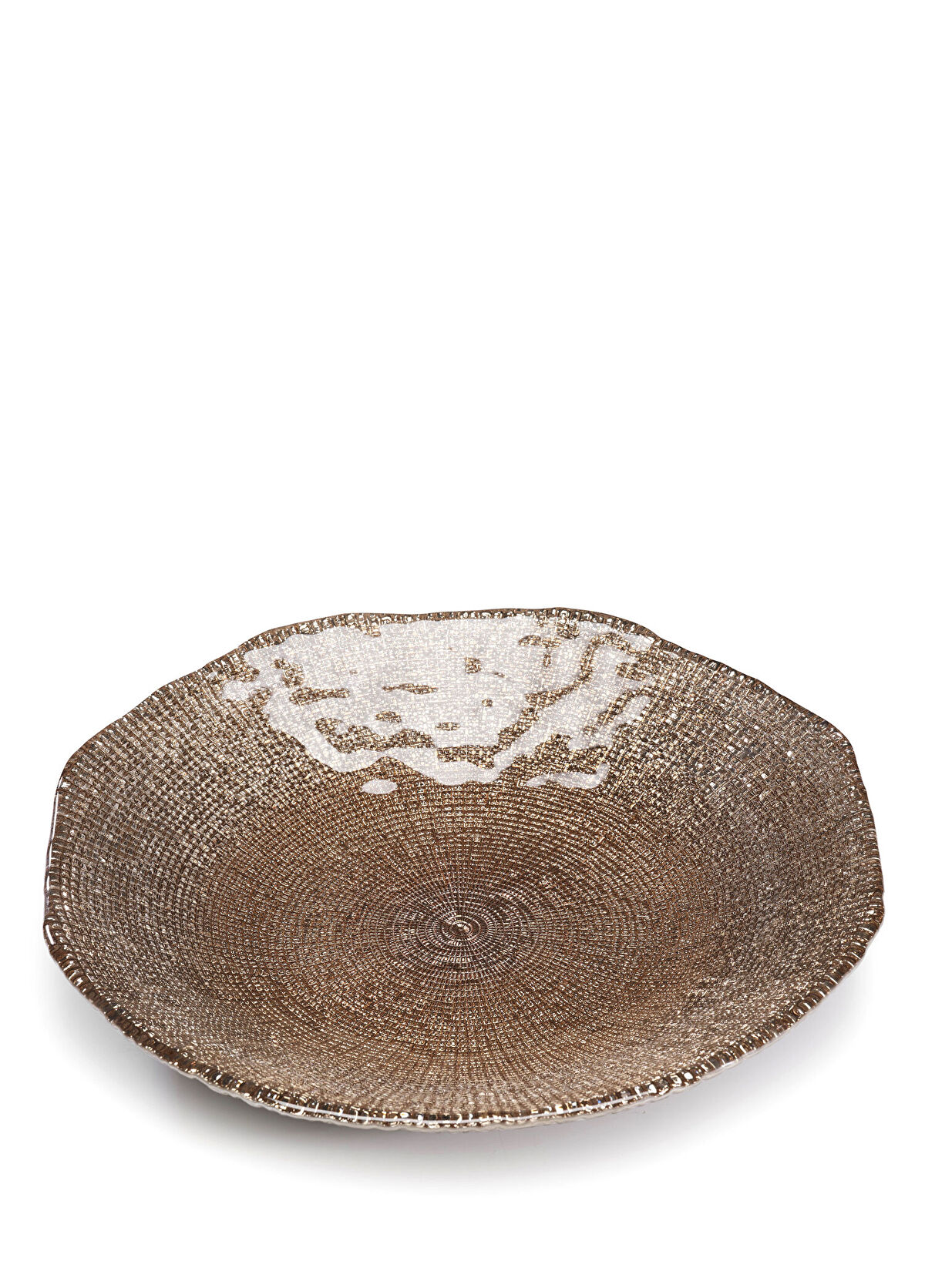 I.V.V Diamantane Chestnut Glass Decorative Bowl 41 cm - 1