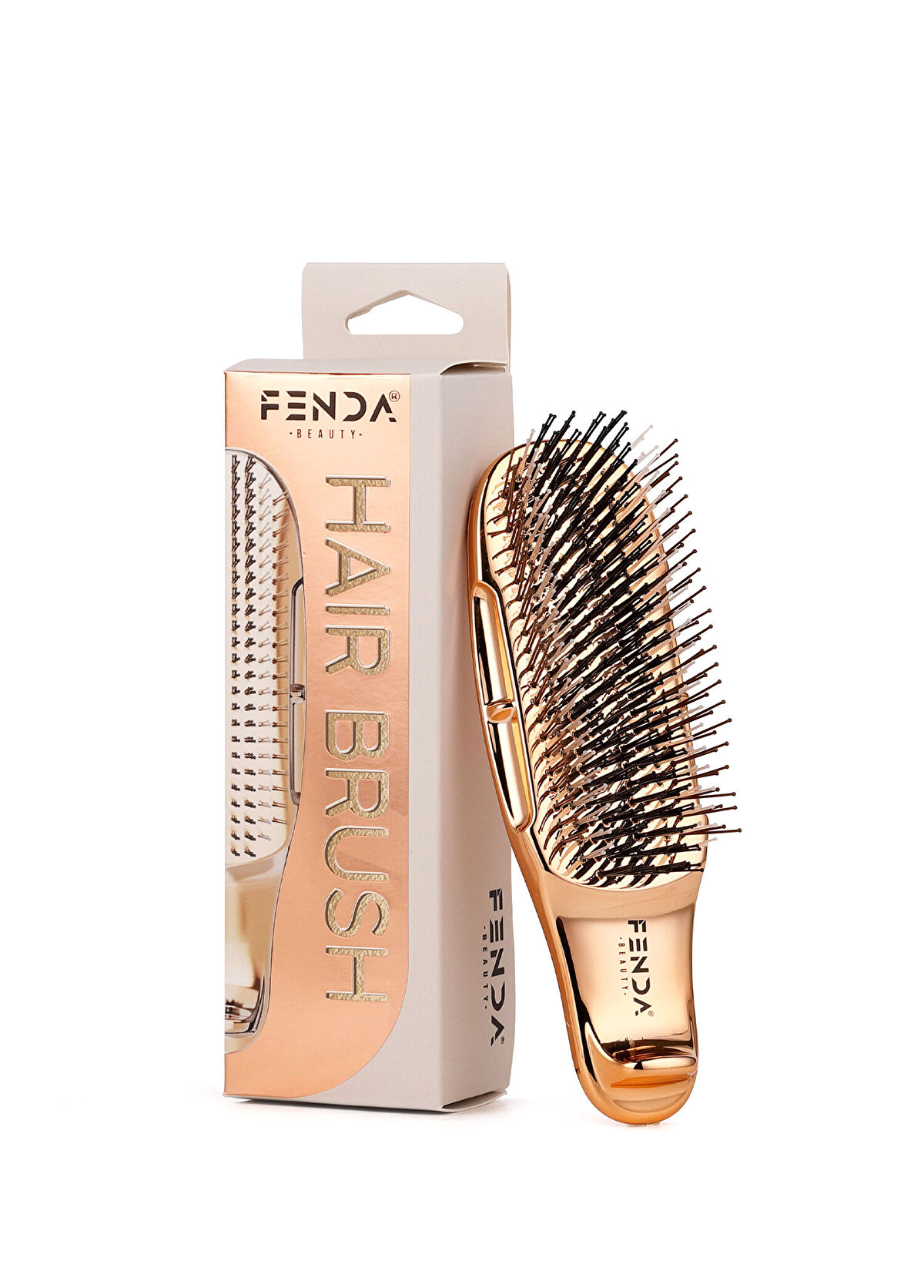 FENDA Professional 4-Pin Compact Bronze Hair Brush - 1