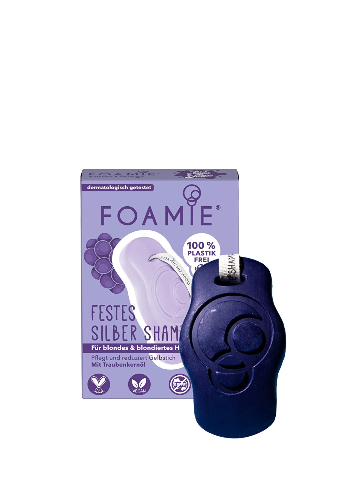 Foamie Silver Linings Bar Boyalı Sarı Saçlar İçin Katı Şampuan 80 gr - 1