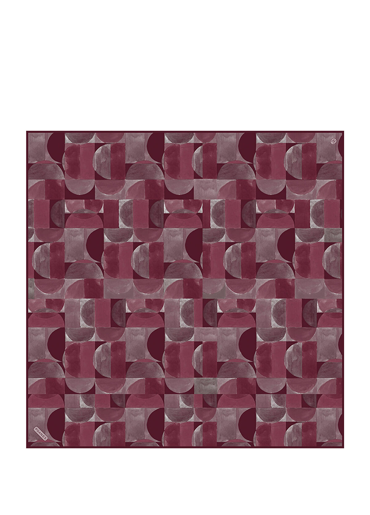 Poanes Balance Patterned Twill Silk Women's Scarf - 1