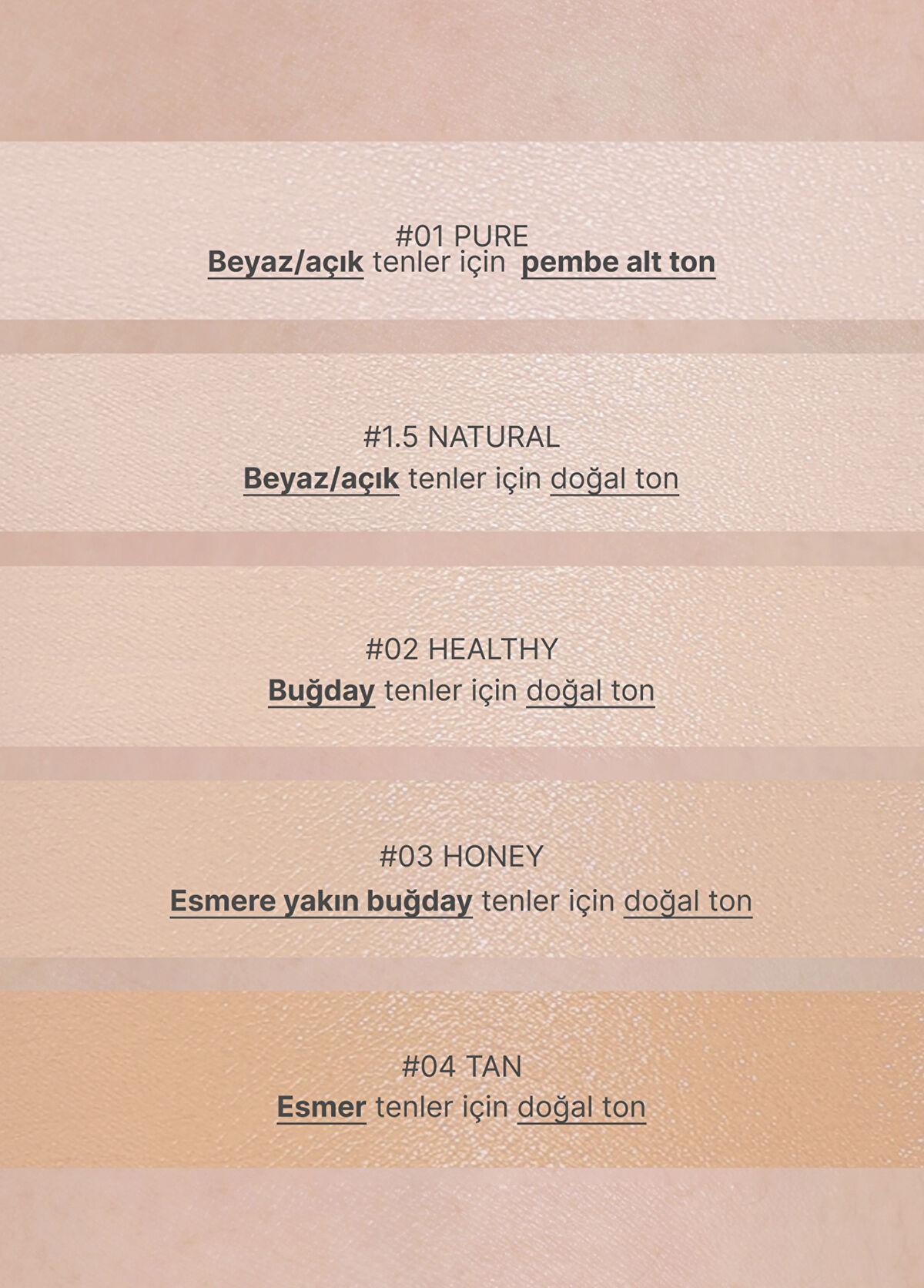 Amuse Dew Power 04 Tan Vegan Cushion SPF 50+ Centella ve Peptitli Gün Boyu Kalıcı Orta Parlak Bitişli Fondöten 15 gr - 3