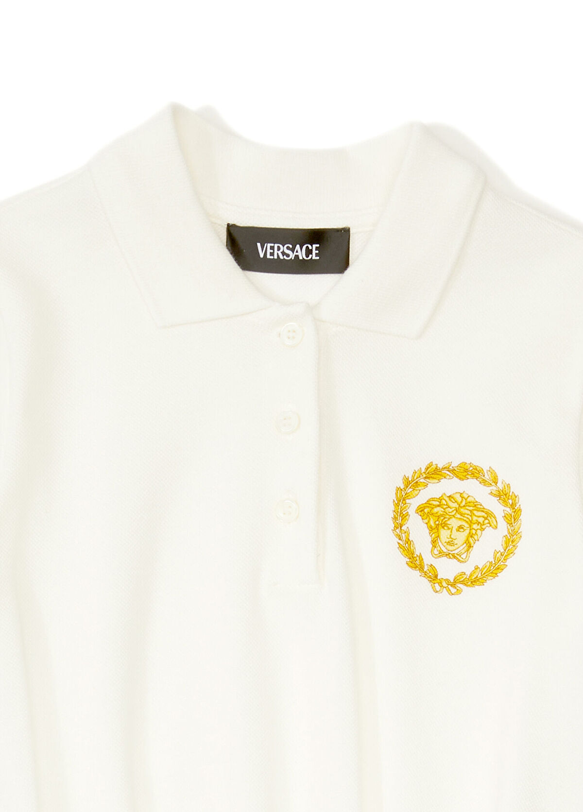 Versace Beyaz Polo Yaka Kız Çocuk Elbise - 3
