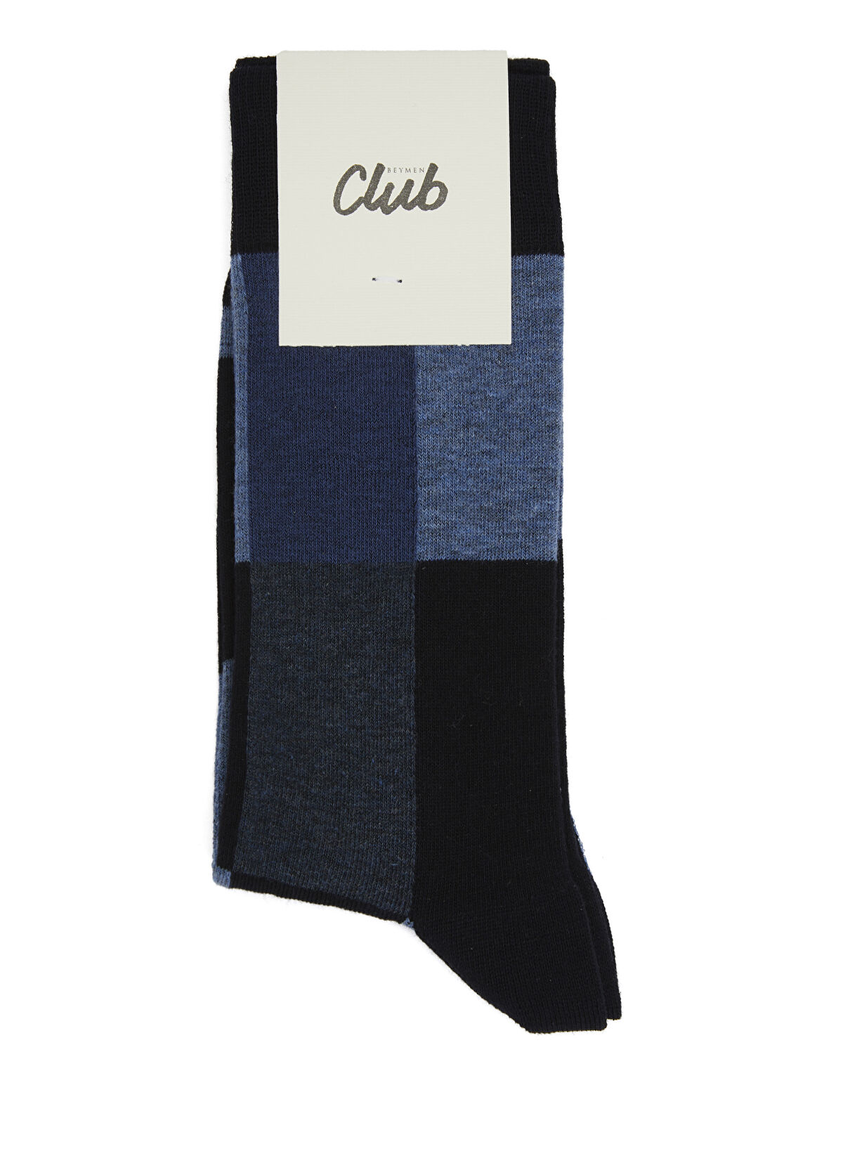 Beymen Club Lacivert Blok Desenli Erkek Çorap - 1