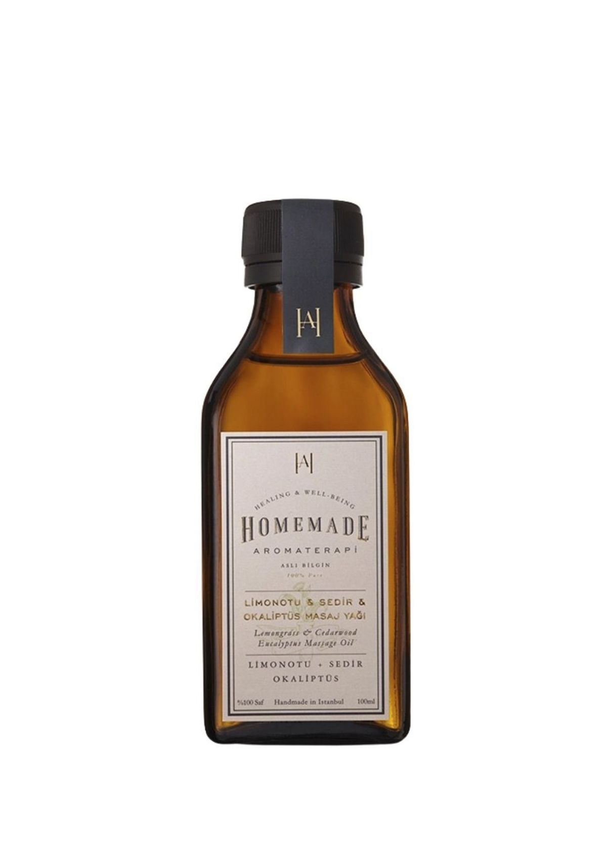 Homemade Aromaterapi Limonotu Sedir ve Okaliptüs Masaj Yağı 100 ml - 1