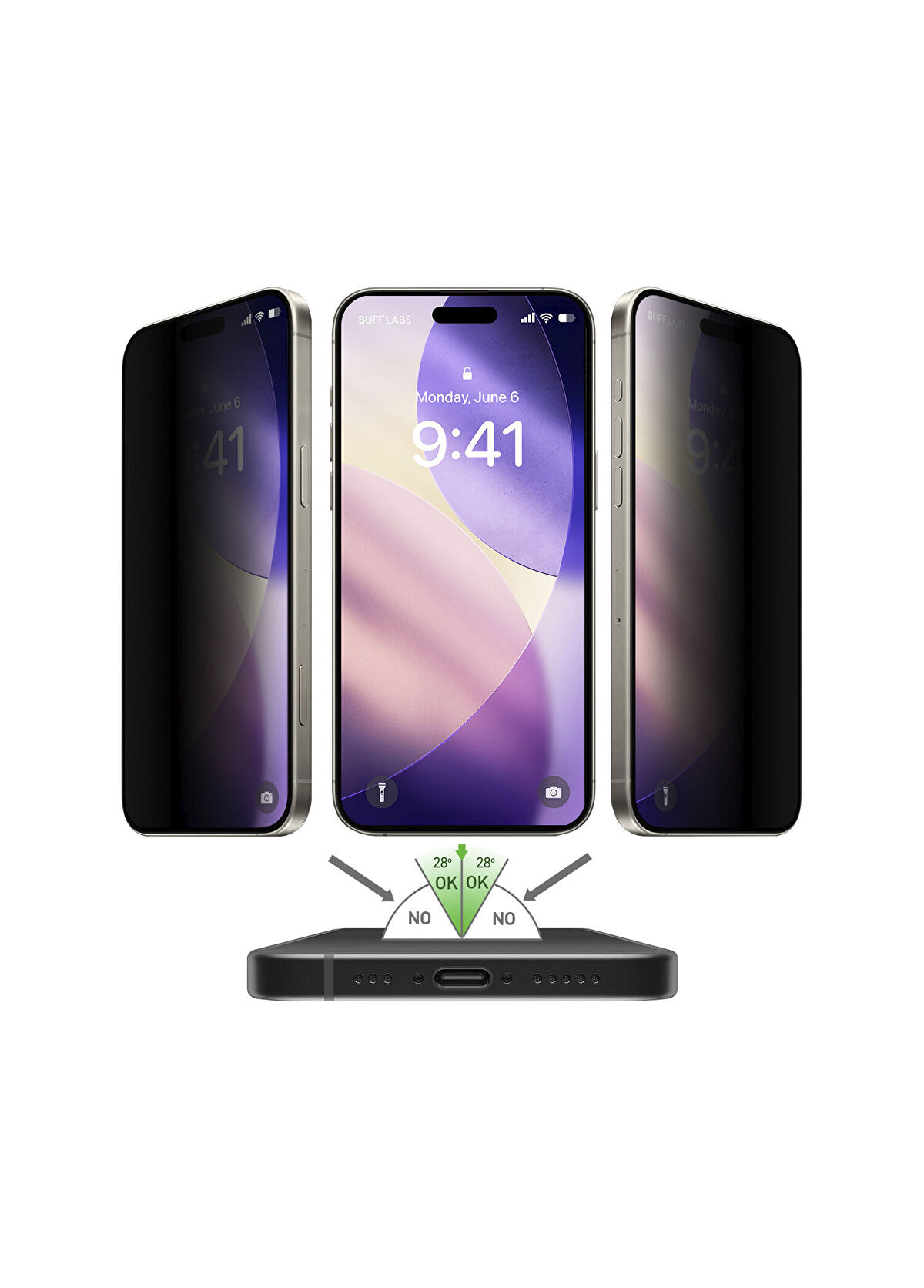 BuffLabs iPhone 17 Air 5D Privacy EasyFit 2'li Ekran Koruyucu - 3
