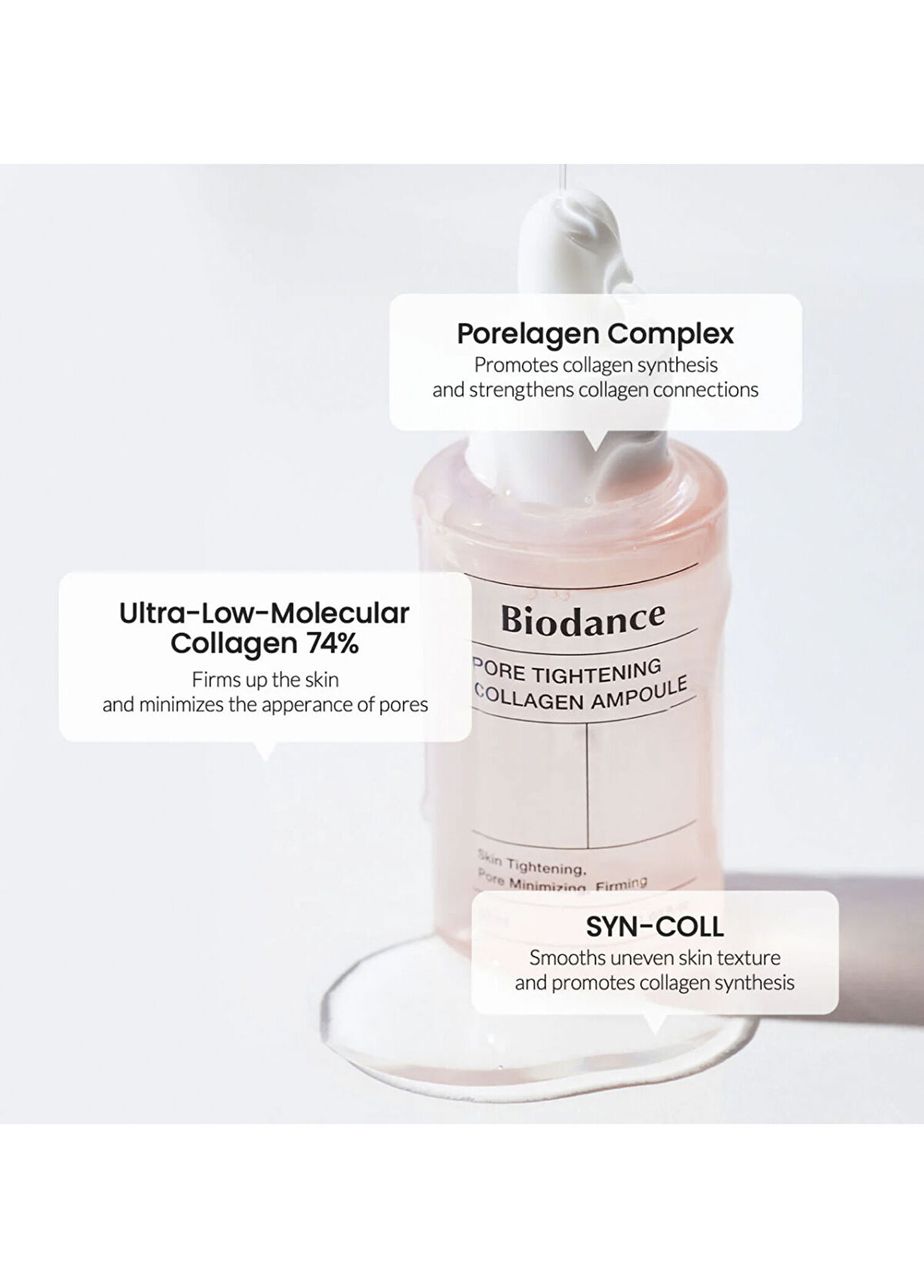 Biodance Pore Tightening Collagen Ampoule Gözenek Karşıtı Elastikiyet Artırıcı Kolajen Ampul Cilt Serumu 50 ml - 3
