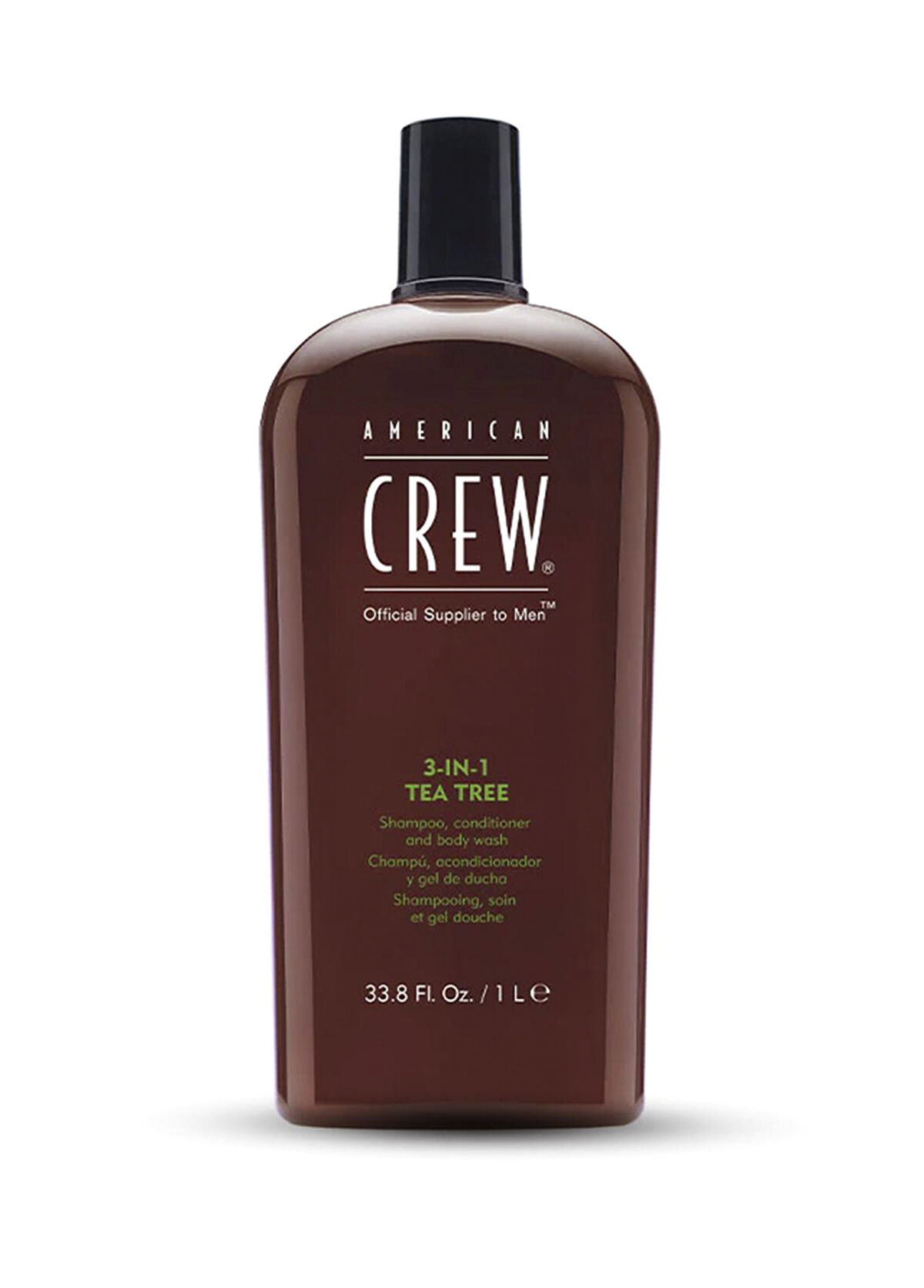 American Crew 3In1 Tea Tree Shampoo for Men + Conditioner + Shower Gel 1000 ml - 1