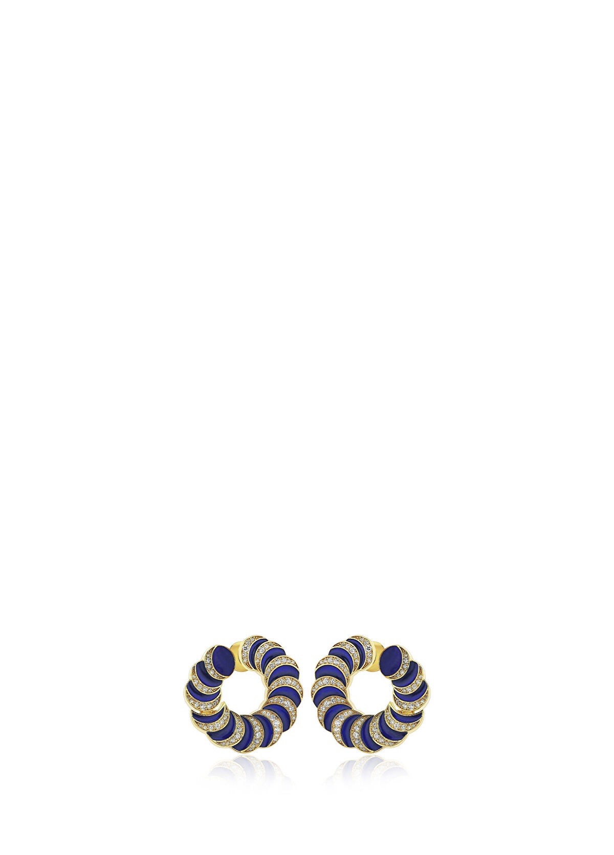 Odda75 Mihrimah 18 Ayar Altın Kaplama Gümüş Kadın Küpe - 1