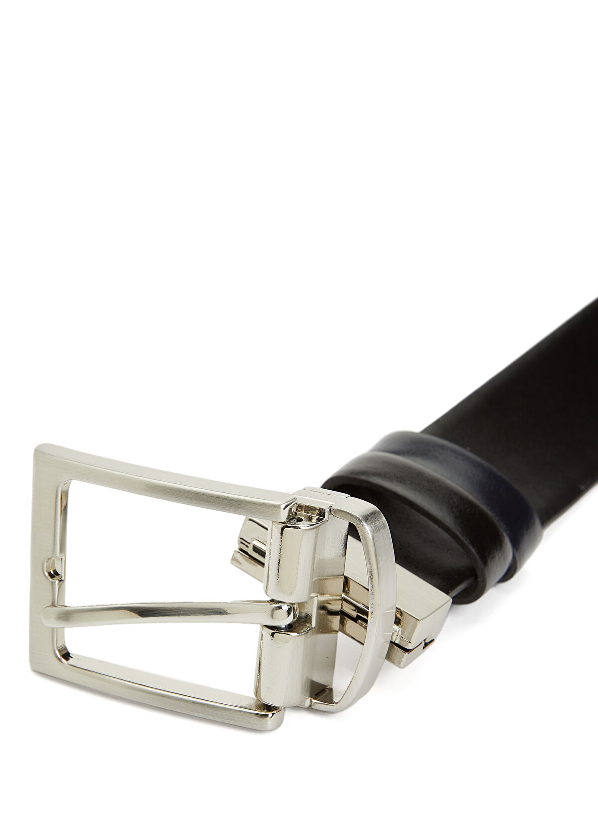 Beymen Club Siyah Lacivert Çift Taraflı Erkek Deri Kemer - 3