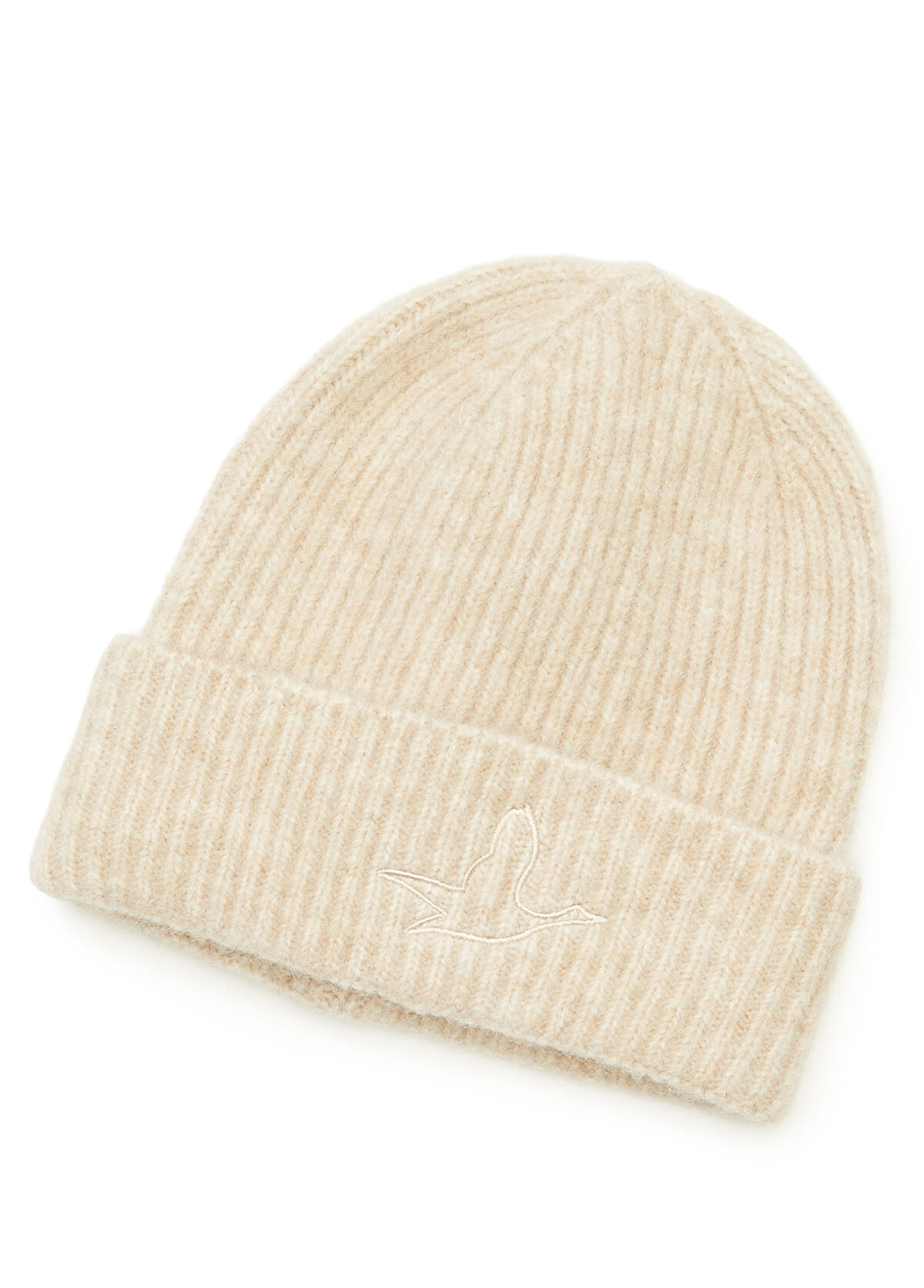 Beymen Club Ekru Kaz Nakışlı Kadın Yün Bere - 3