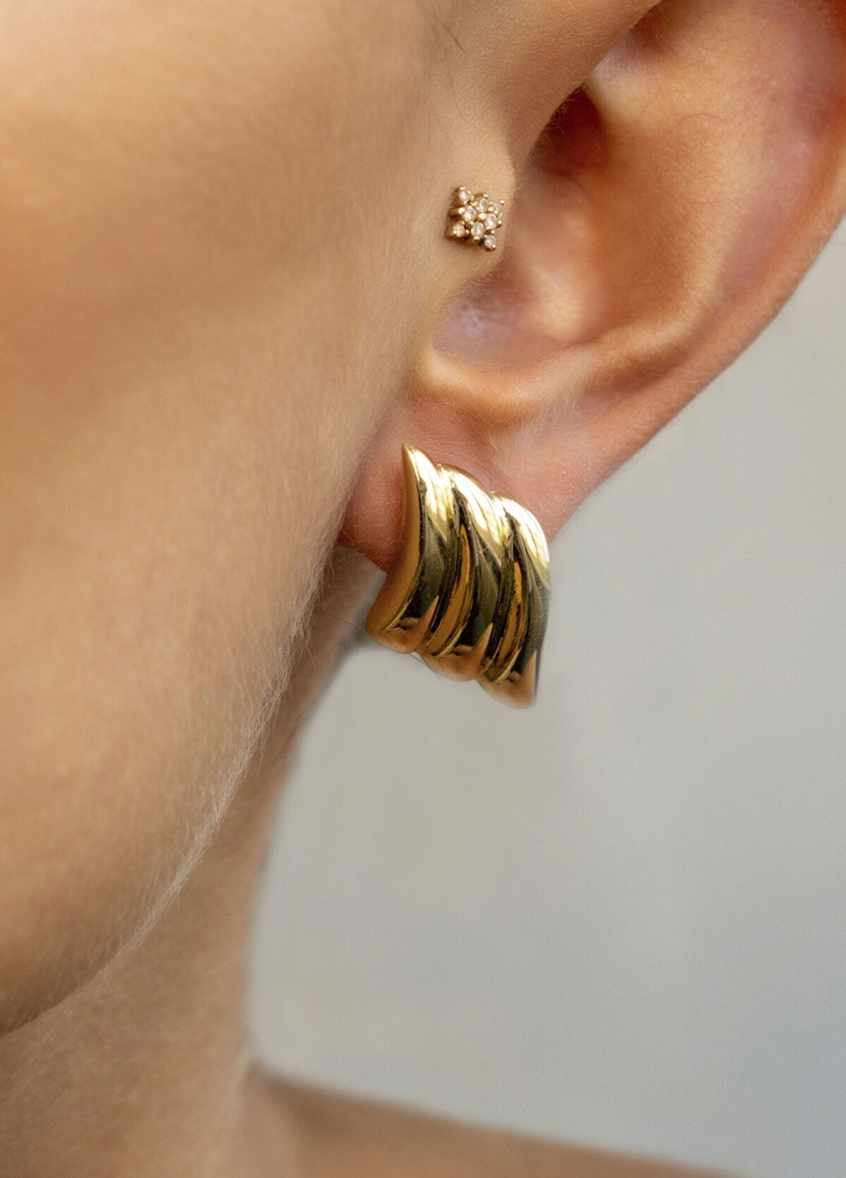 Safir Mücevher Venus Twist 14K Gold Women's Earrings - 3