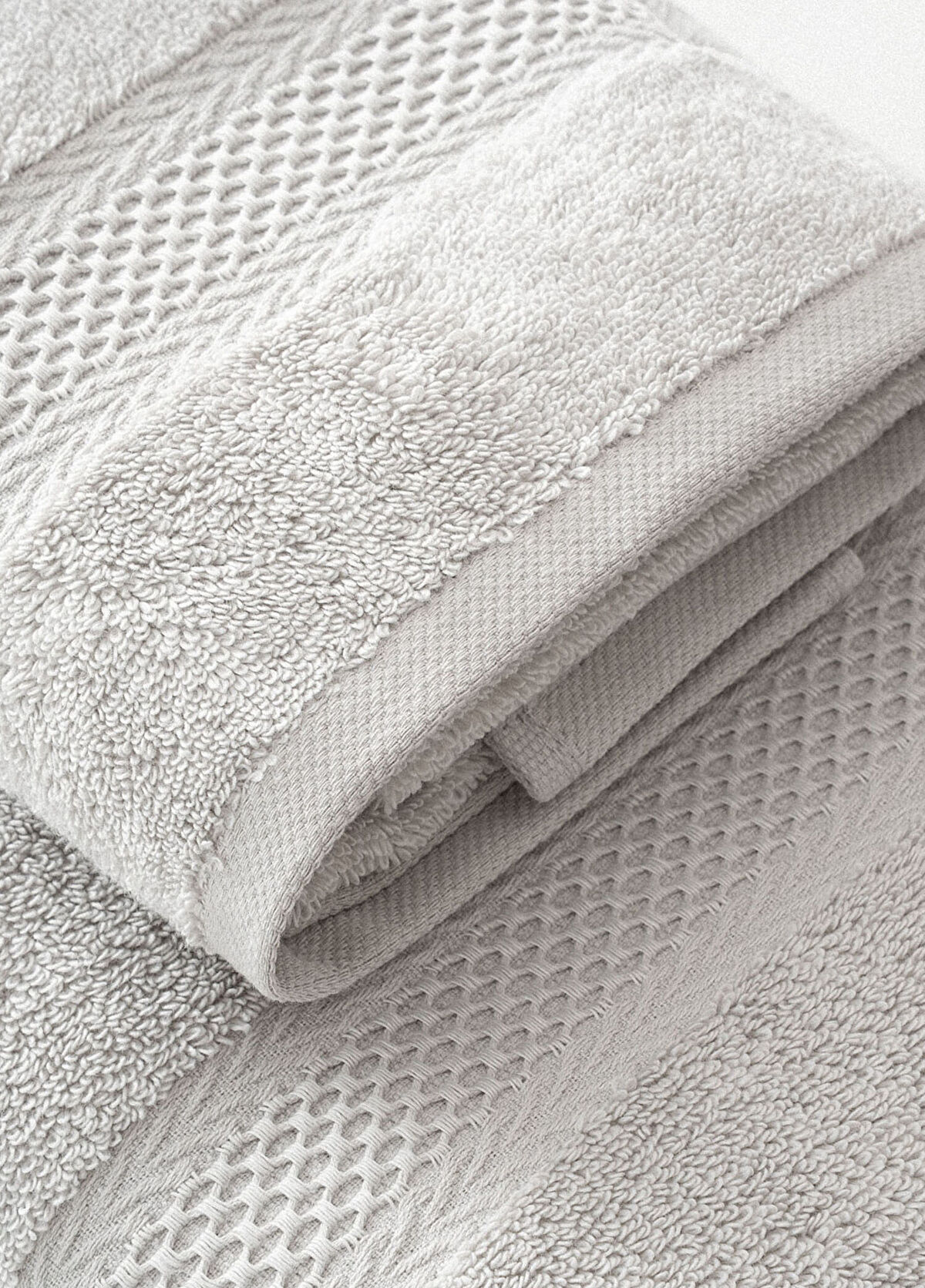 Ecocotton Auraline Gri Organik Pamuk 3'lü Havlu Seti - 3