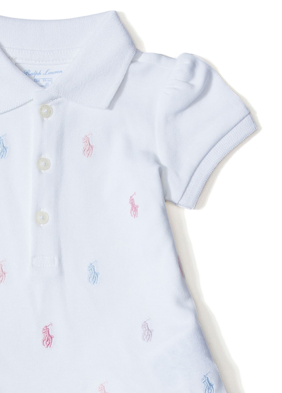 Polo Ralph Lauren Beyaz Logolu 2li Kız Bebek Elbisesi Seti - 3