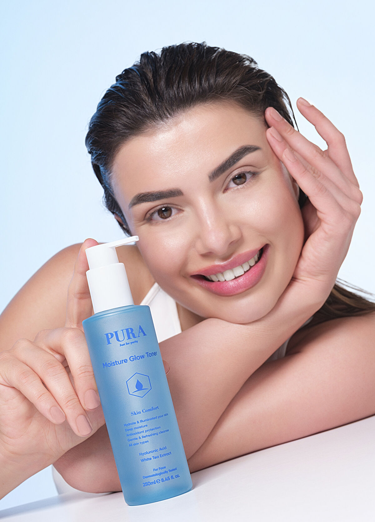 PURA Just for purity Moisture Glow Toner Canlandırıcı ve Ferahlatıcı Yüz Toneri 250 ml - 3