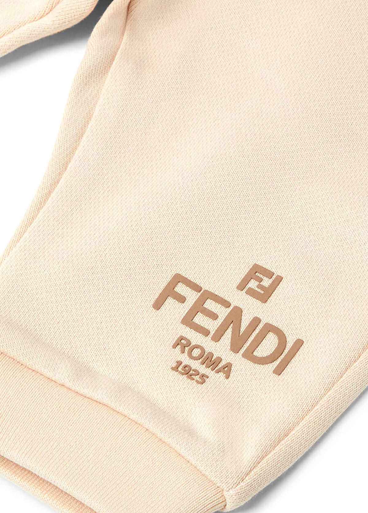 Fendi Açık Kahverengi Logolu Unisex Bebek Pantolon - 3
